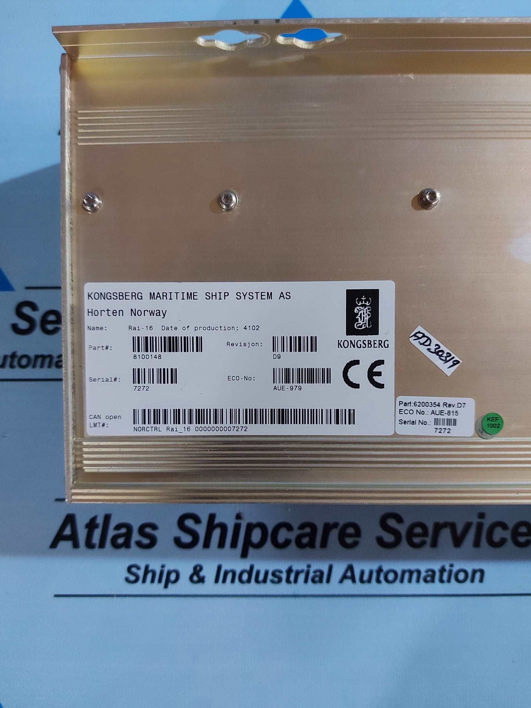 KONGSBERG RAi-16 8100148 REMOTE DIGITAL INPUT MODULE REV.D9 KONGSBERG RAi-16 8100148 REMOTE DIGITAL INPUT MODULE REV.D9