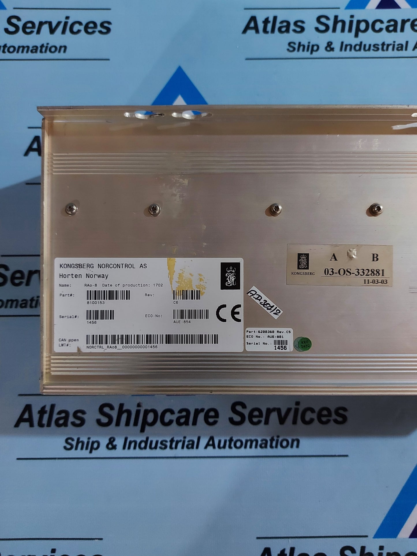 KONGSBERG RAo-8 8100153 REMOTE ANALOG OUTPUT MODULE REV.C6