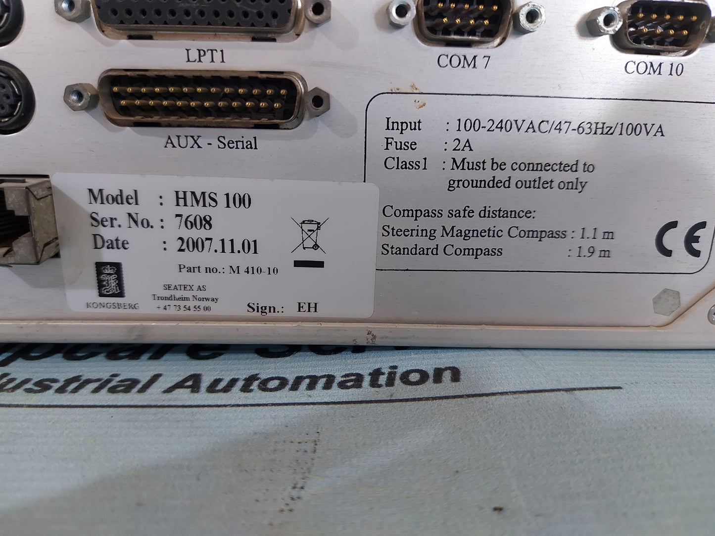 KONGSBERG SEATEX HMS 100 HELIDECK MONITORING SYSTEM AG441