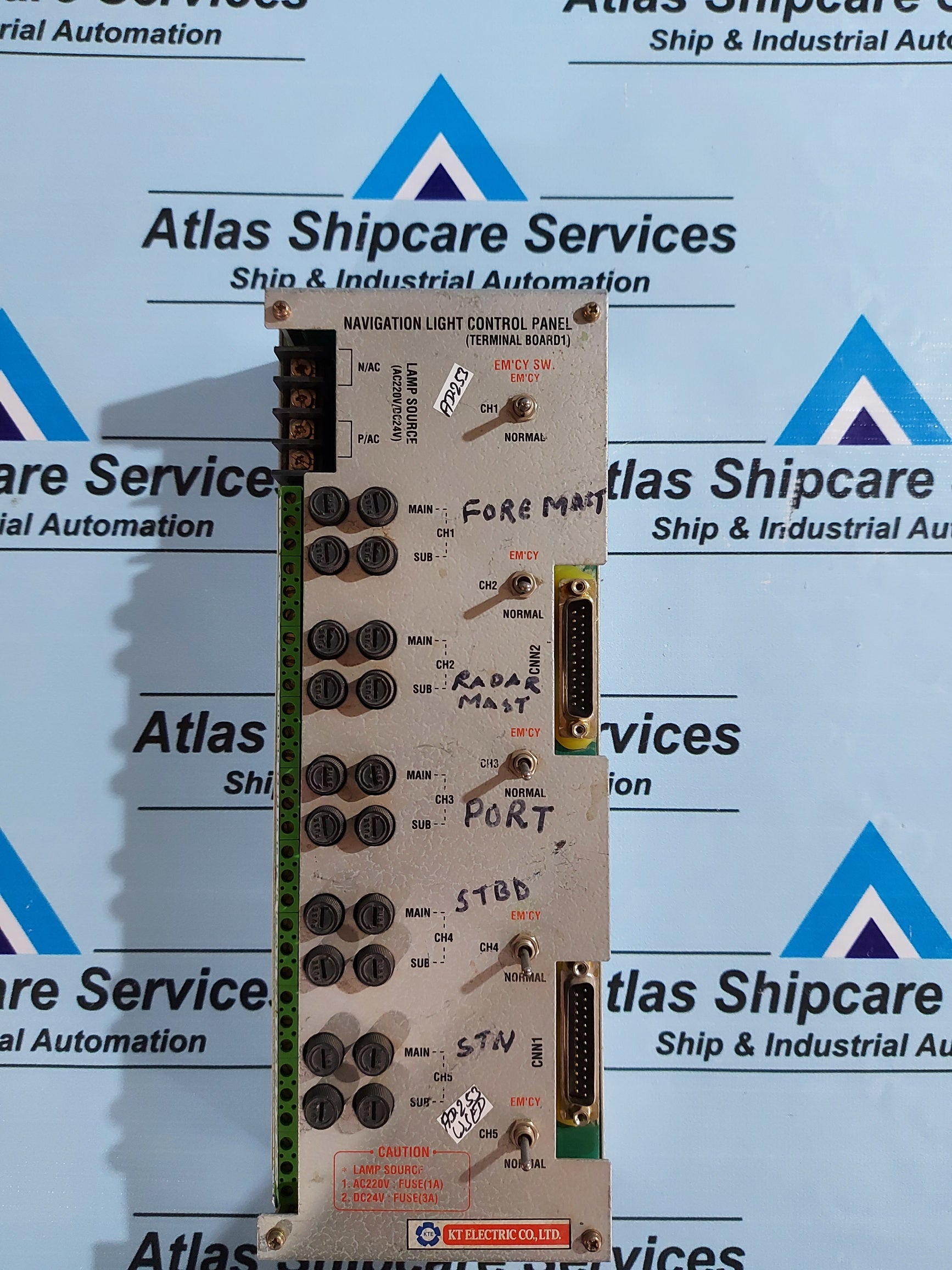 KT ELECTRIC NAVIGATION LIGHT CONTROL PANEL TERMINAL BOARD 1 – Atlas ...
