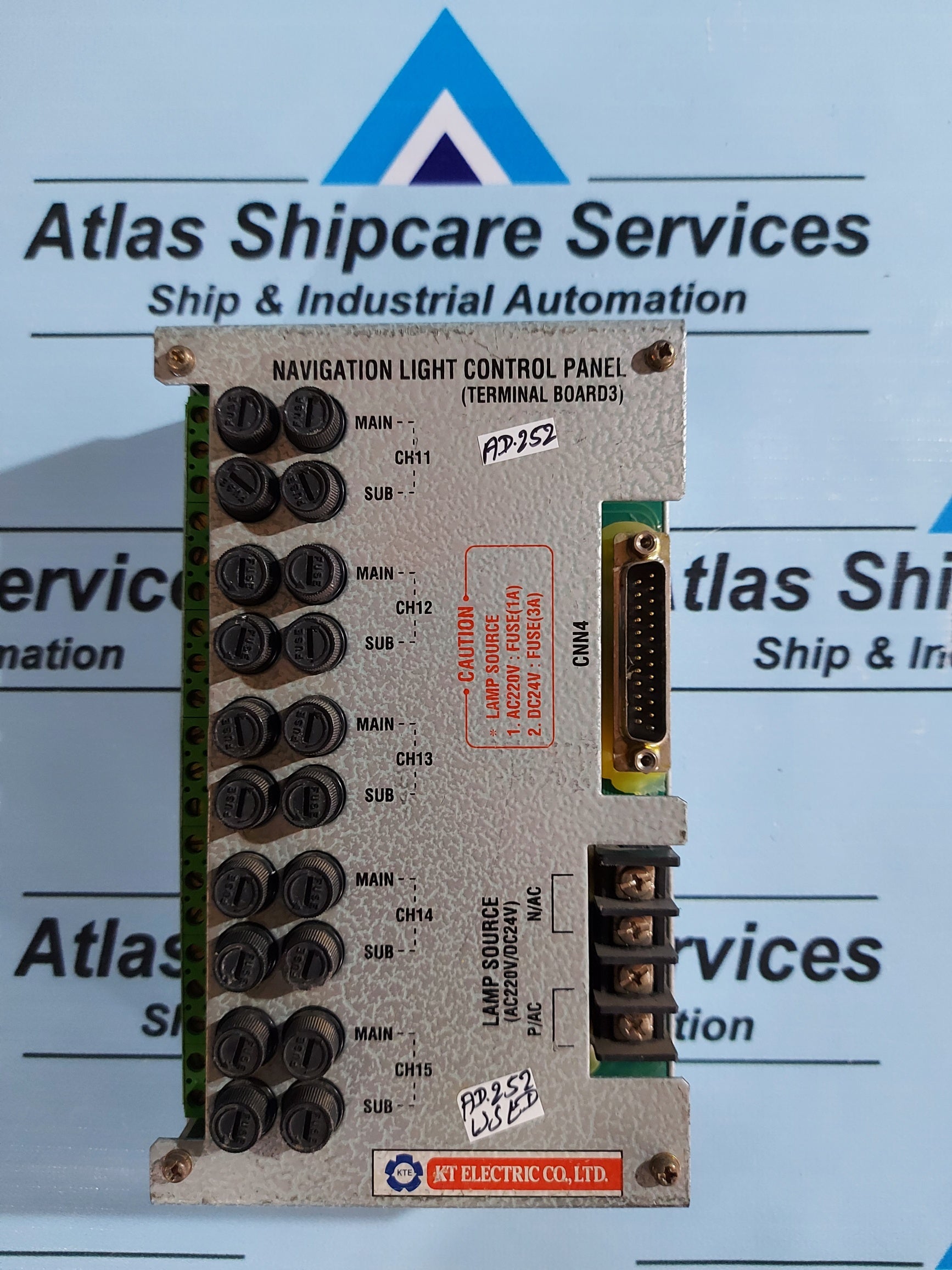 KT ELECTRIC NAVIGATION LIGHT CONTROL PANEL TERMINAL BOARD 3 – Atlas ...