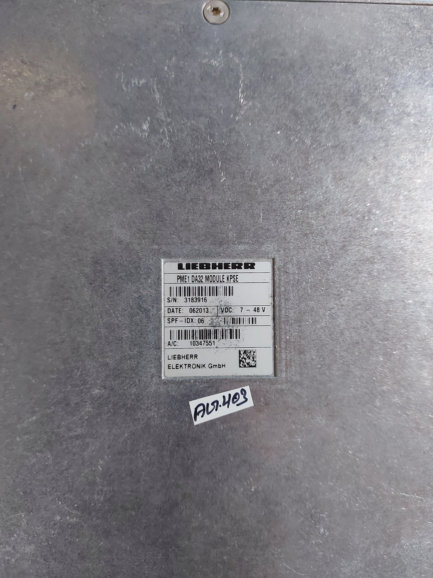 LIEBHERR 10347551 PME1 DA32 MODULE KPSE AG403