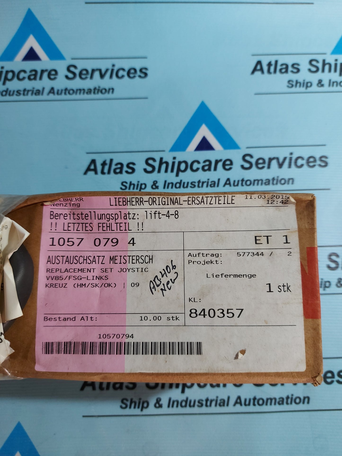 LIEBHERR-WERK 10571113 JOYSTICK V85/FSG AG406