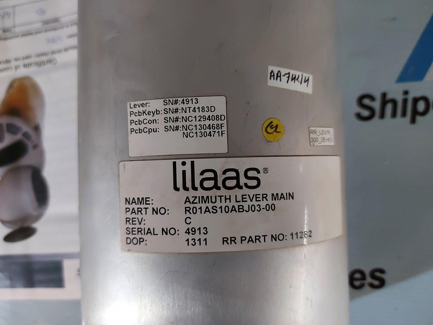 LILAAS R01AS10ABJ03-00 AZIMUTH LEVER MAIN