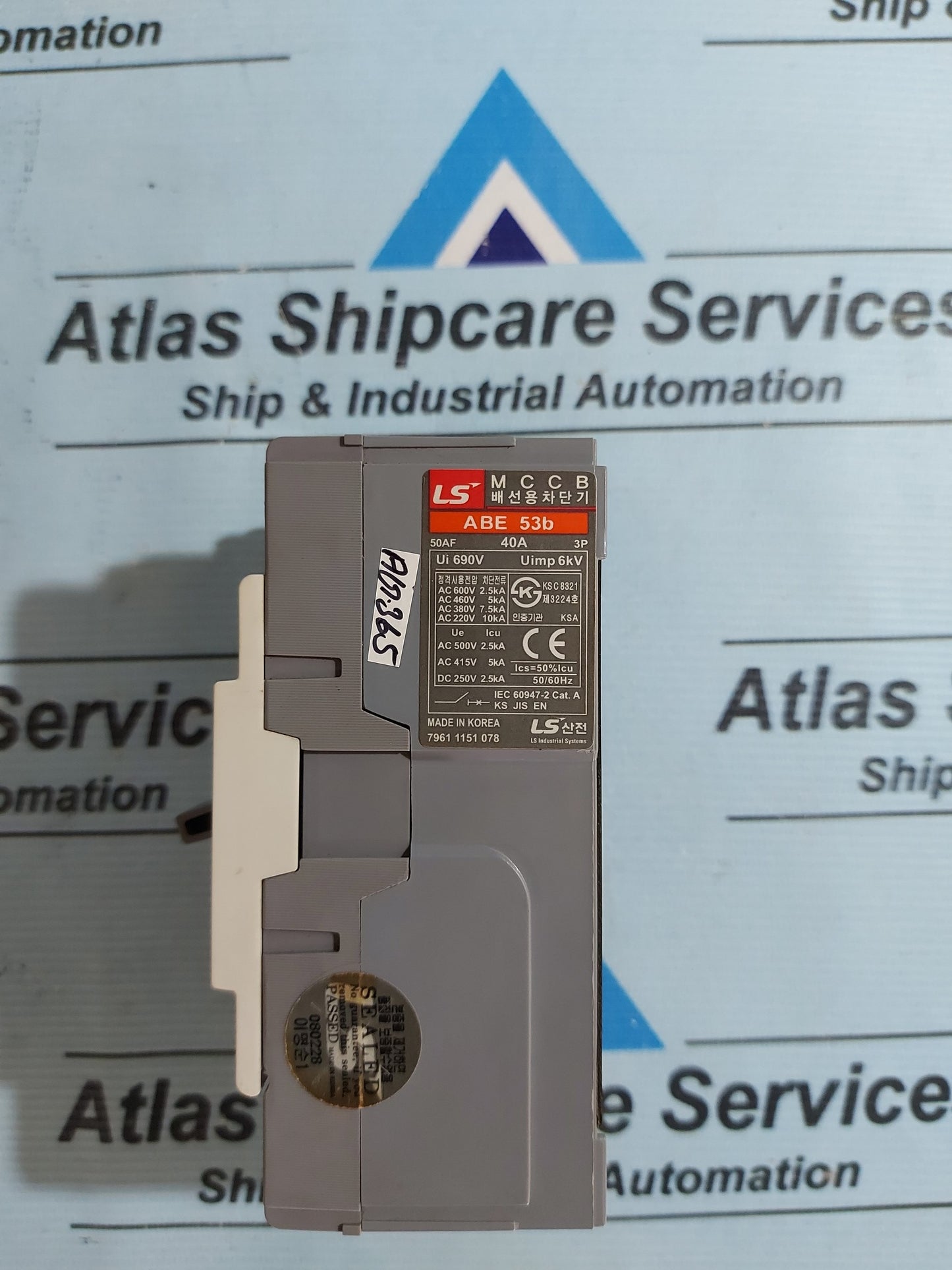LS INDUSTRIAL META MEC ABE 53b 3-POLE CIRCUIT BREAKER MCCB 50AF AG365