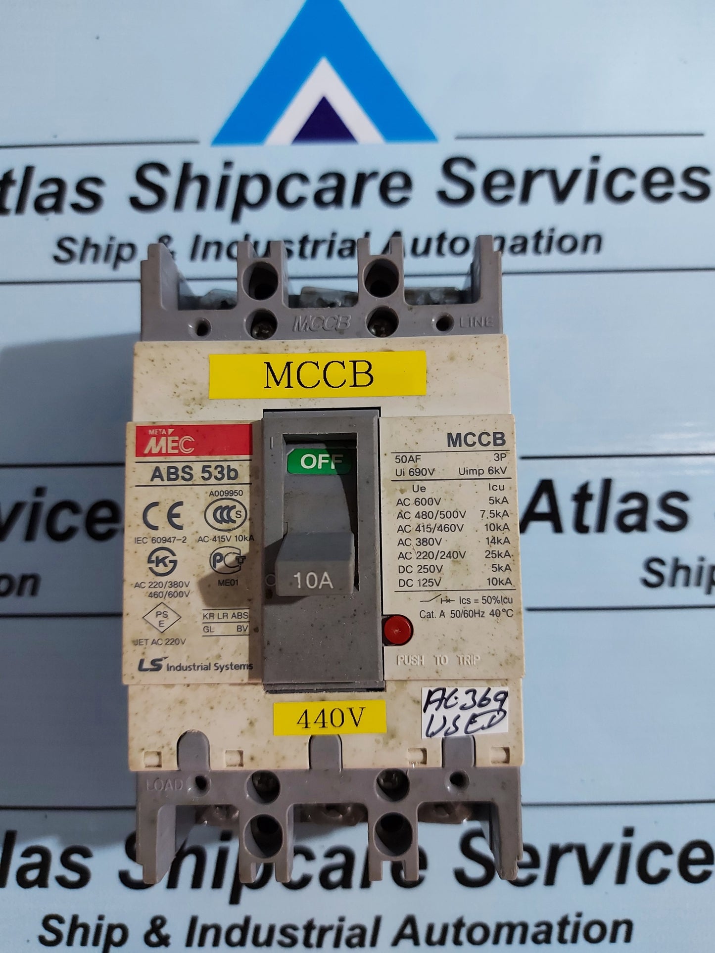 LS INDUSTRIAL SYSTEM META MEC ABS 53b CIRCUIT BREAKER