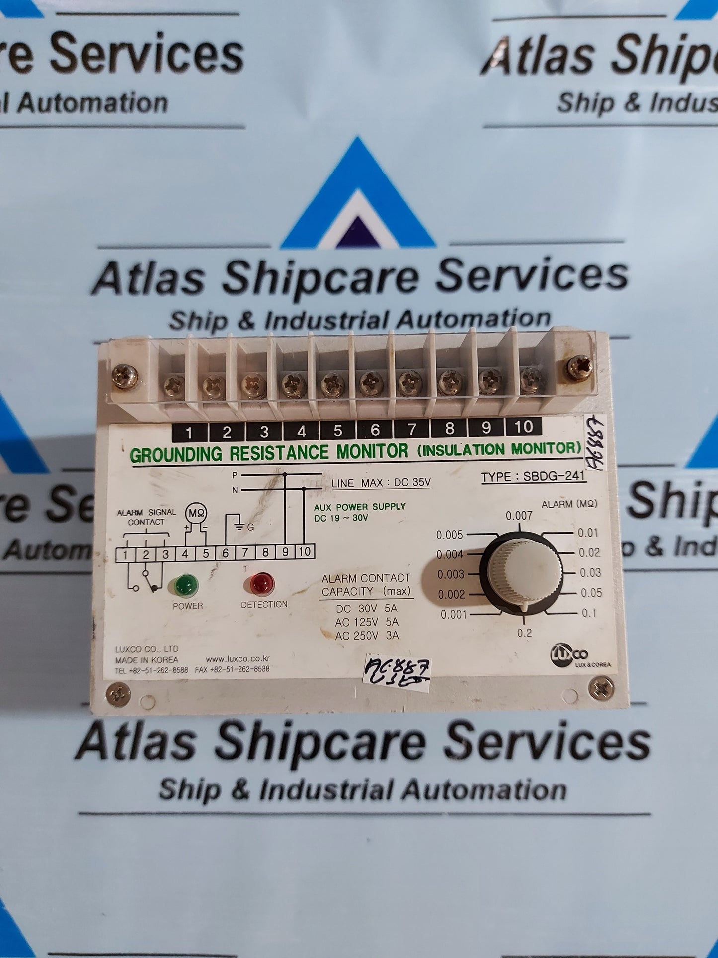 LUXCO SBDG-241 GROUNDING RESISTANCE MONITOR INSULATION MONITOR