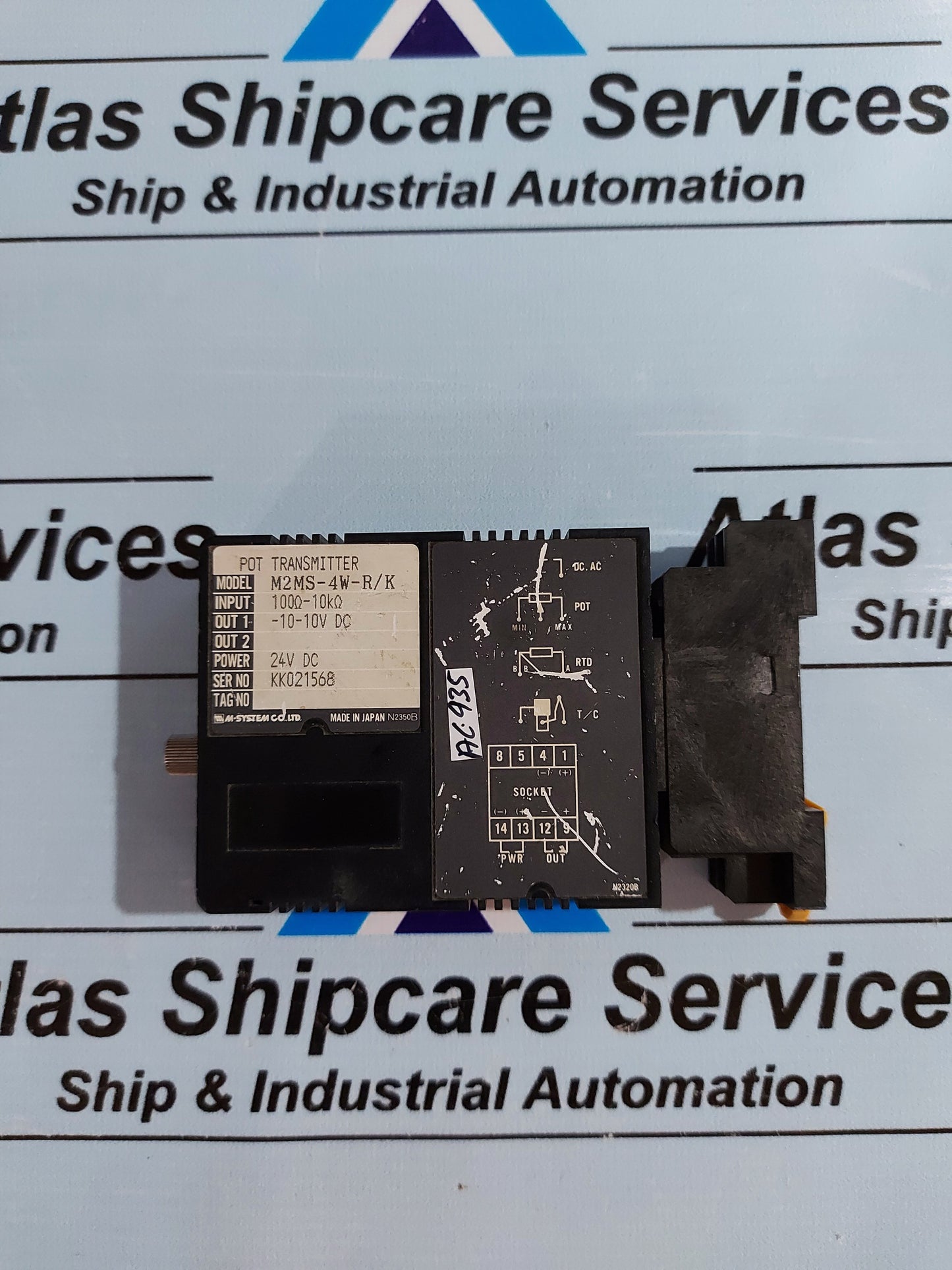 M-SYSTEM M2MS-4W-R/K POTENTIOMETER TRANSMITTER WITH BASE