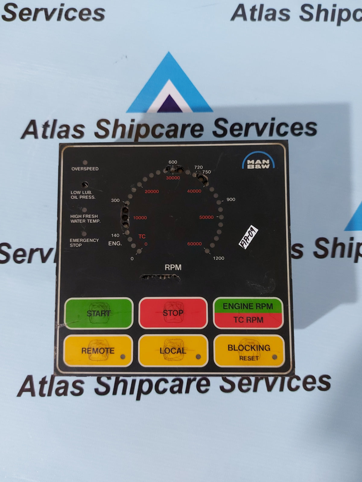 Man Engine Display Panel MAN B&W 1639294-6 ENGINE CONTROL PANEL – Atlas Shipcare Services