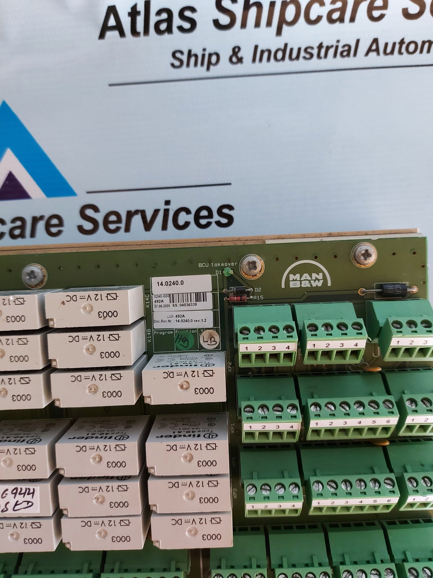 MAN B&W 3157168-7 SWITCH BOARD UNIT
