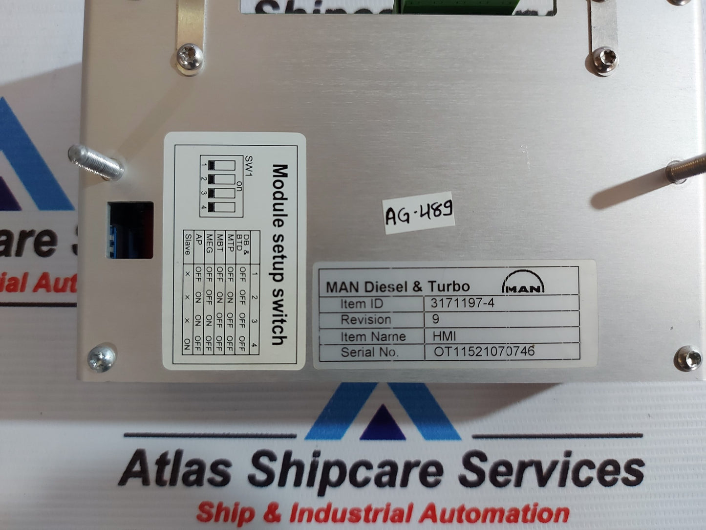 MAN B&W 3171197-4 HMI PANEL AG489