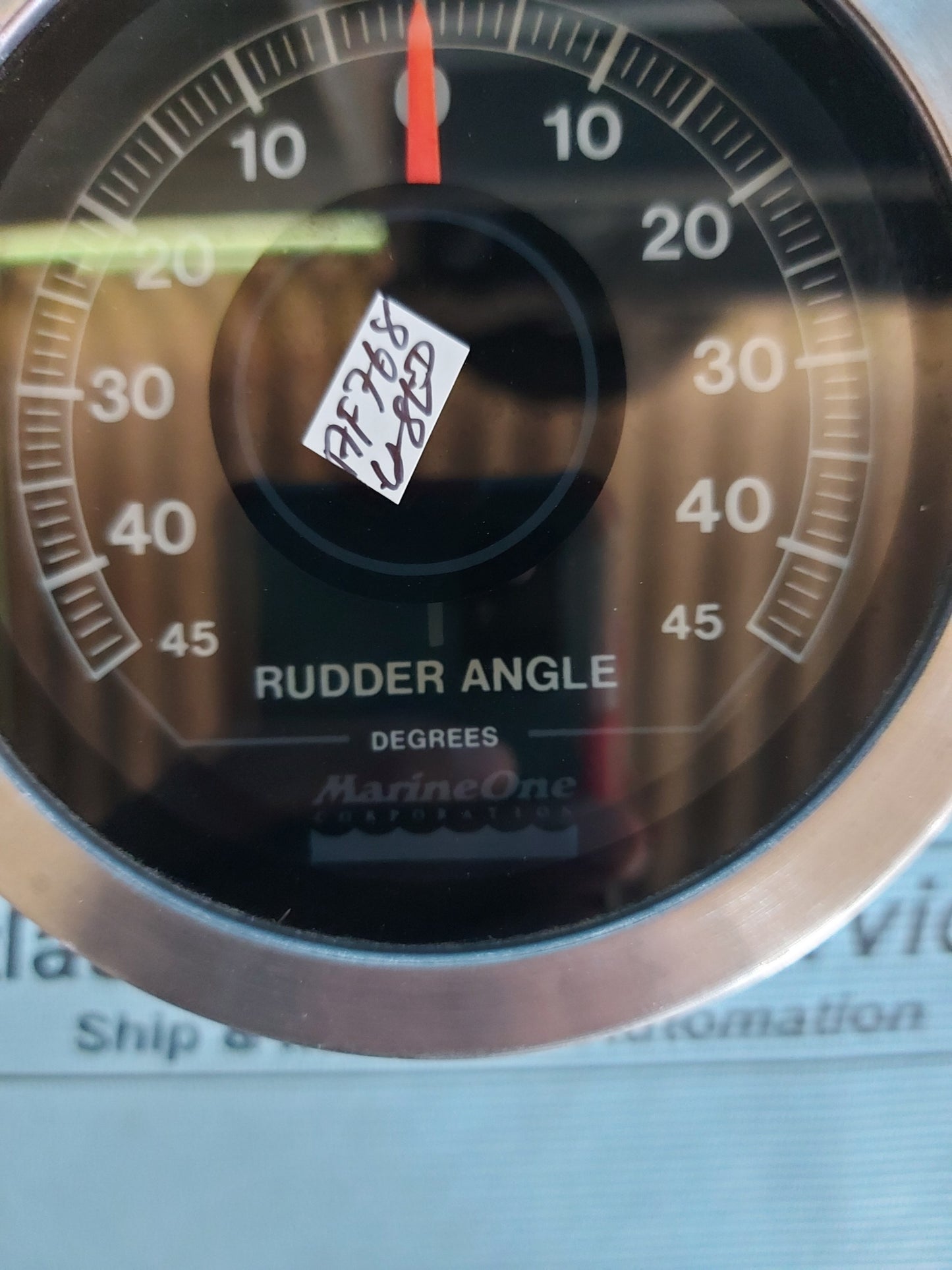 MARINEONE CORPORATION RUDDER ANGLE 0-45'
