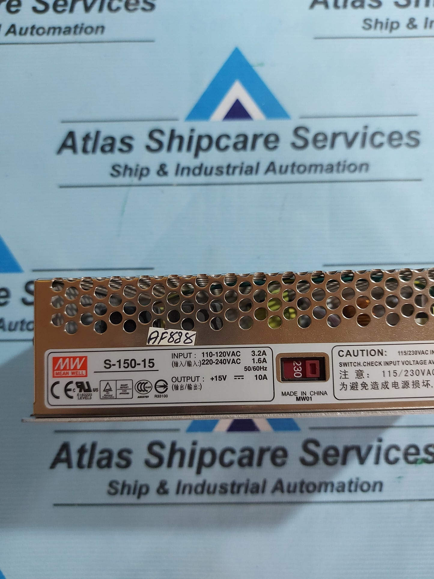 MEAN WELL S-150-15 AC-DC POWER SUPPLY 15VDC