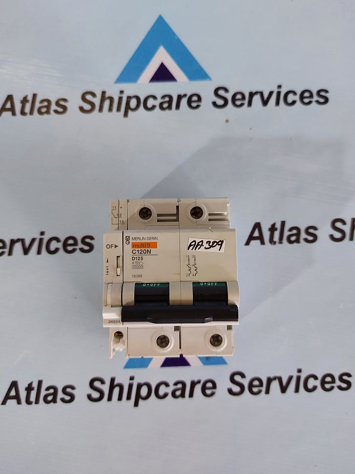 MERLIN GERIN MULTI 9 C120N D125 MCB CIRCUIT BREAKER