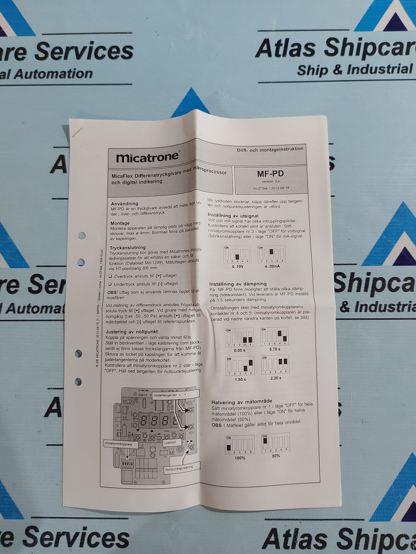 MICATRONE MF-PD DIFFERENTIAL PRESSURE TRANSMITTER