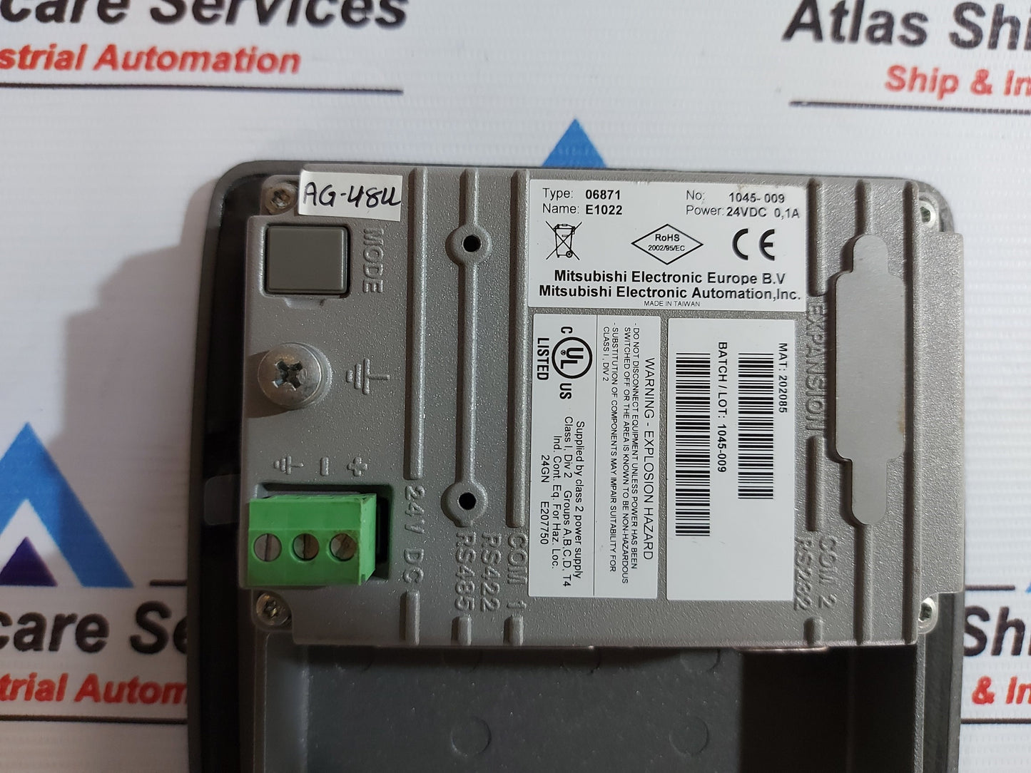 MITSUBISHI E 1022 HMI OPERATOR PANEL 06871 AG484