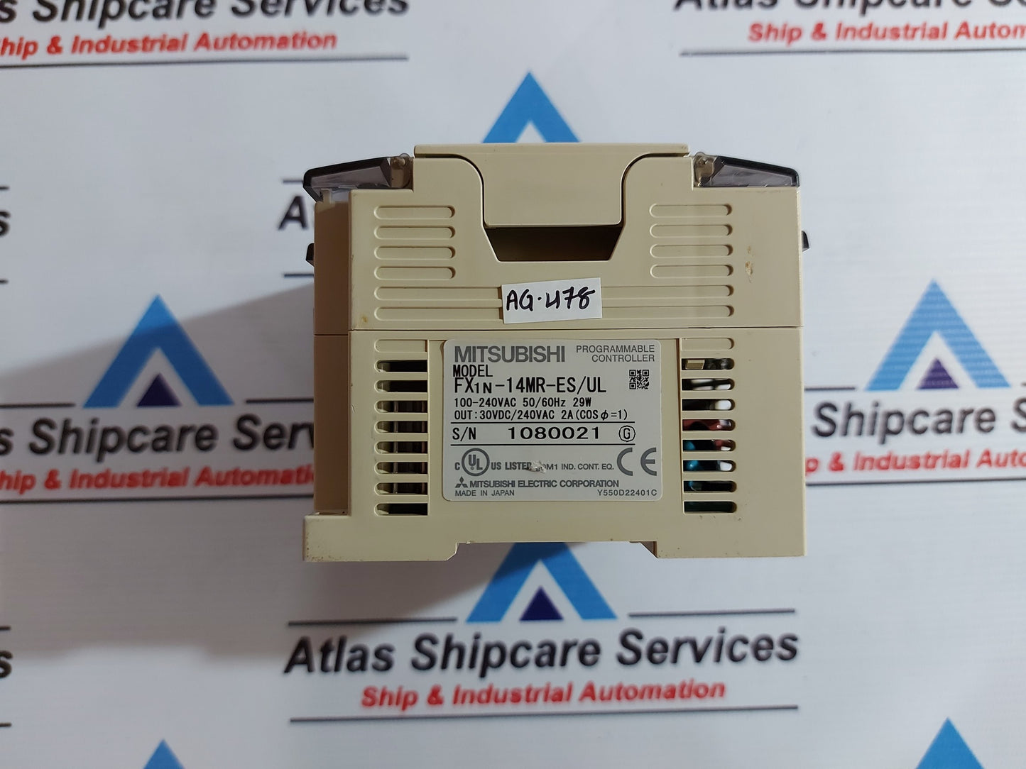 MITSUBISHI MELSEC FX1N-14MR-ES/UL PROGRAMMABLE CONTROLLER AG478