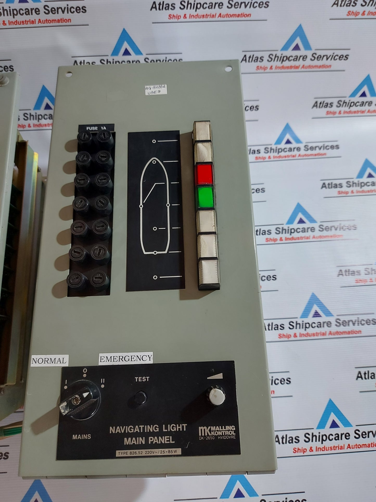 MK MALLING KONTROL 826.52 NAVIGATION LIGHT MAIN PANEL AG503