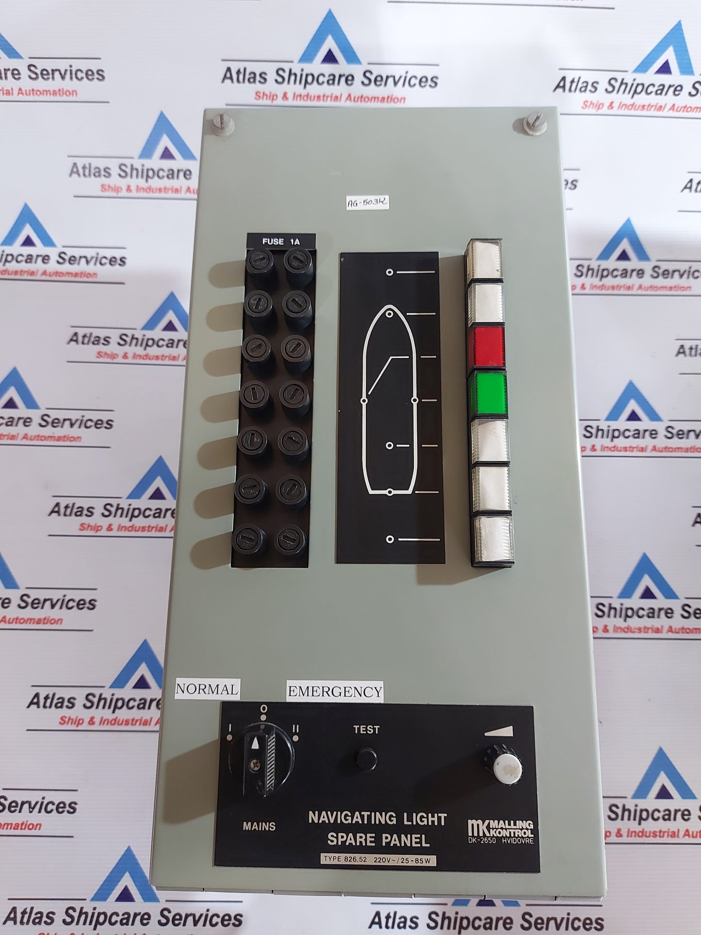 MK MALLING KONTROL 826.52 NAVIGATION LIGHT MAIN PANEL AG503
