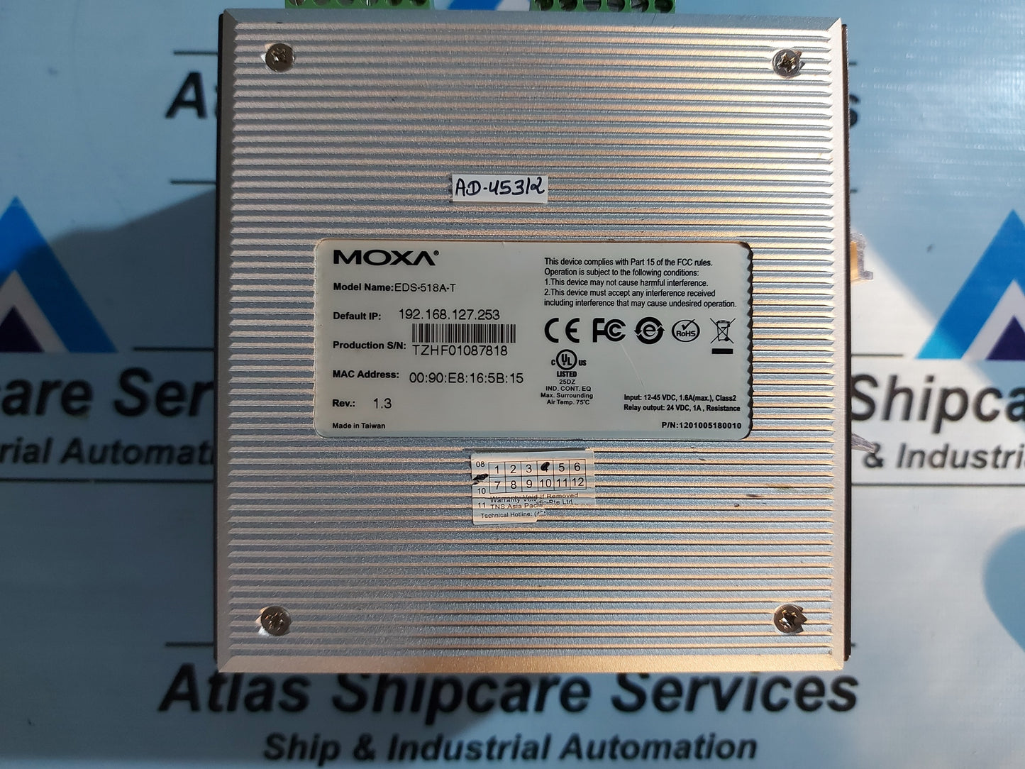 MOXA EDS-518A-T ETHERDEVICE SWITCH