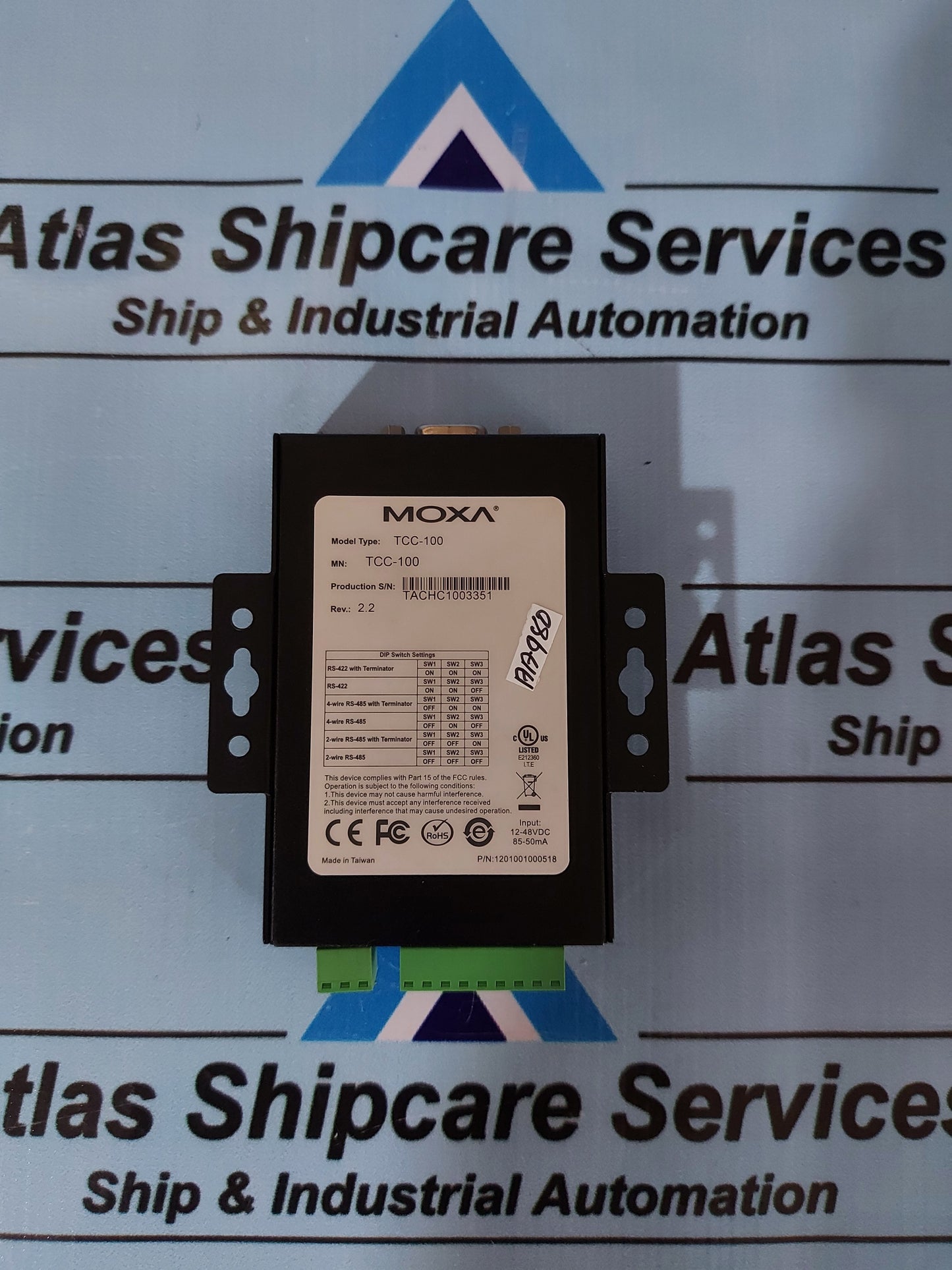 MOXA TRANSIO TCC-100 RS-232 TO RS-422/485 CONVERTER