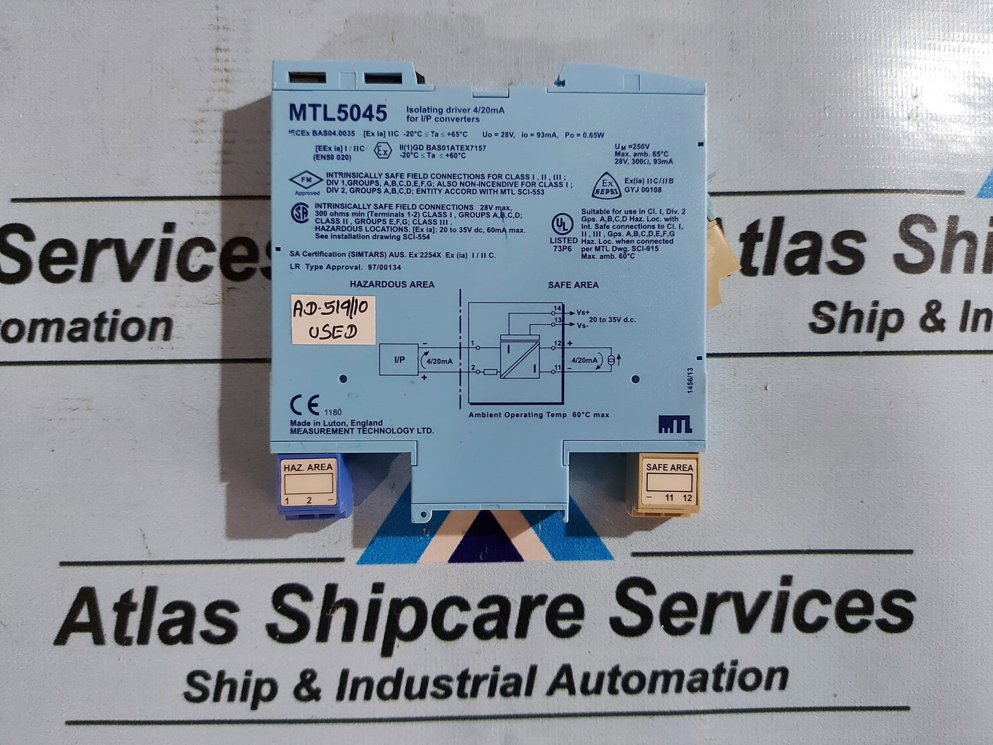 MTL MTL5045 ISOLATING DRIVER 4/20mA FOR I/P CONVERTER