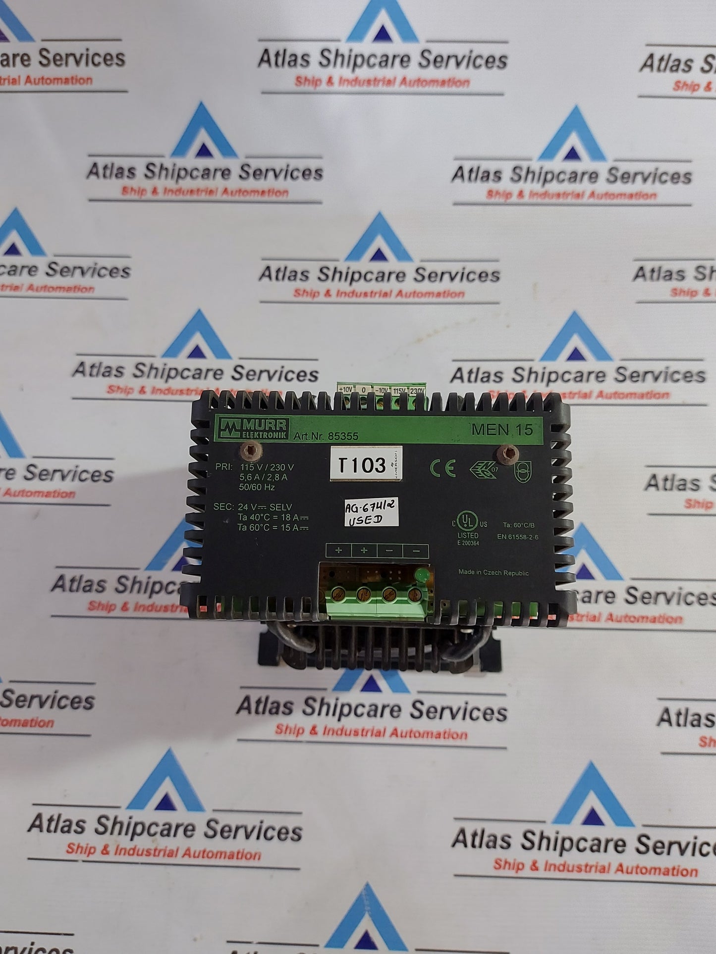 MURR ELEKTRONIK 85355 MEN 15 POWER SUPPLY AG674