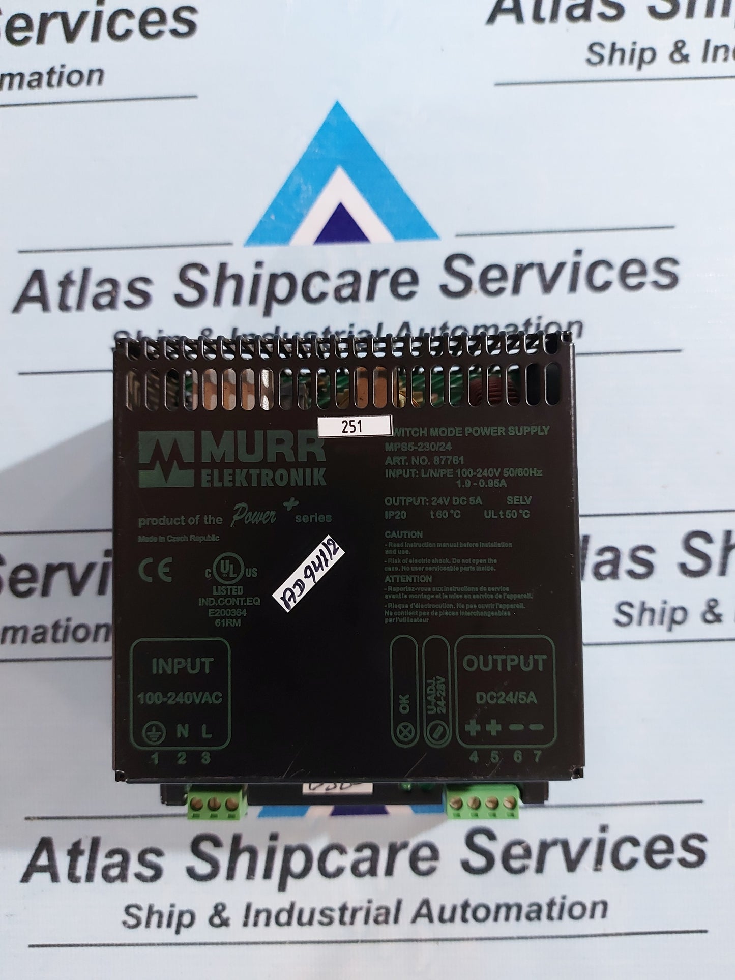 MURR ELEKTRONIK MPS5-230/24 SWITCH MODE POWER SUPPLY 87761