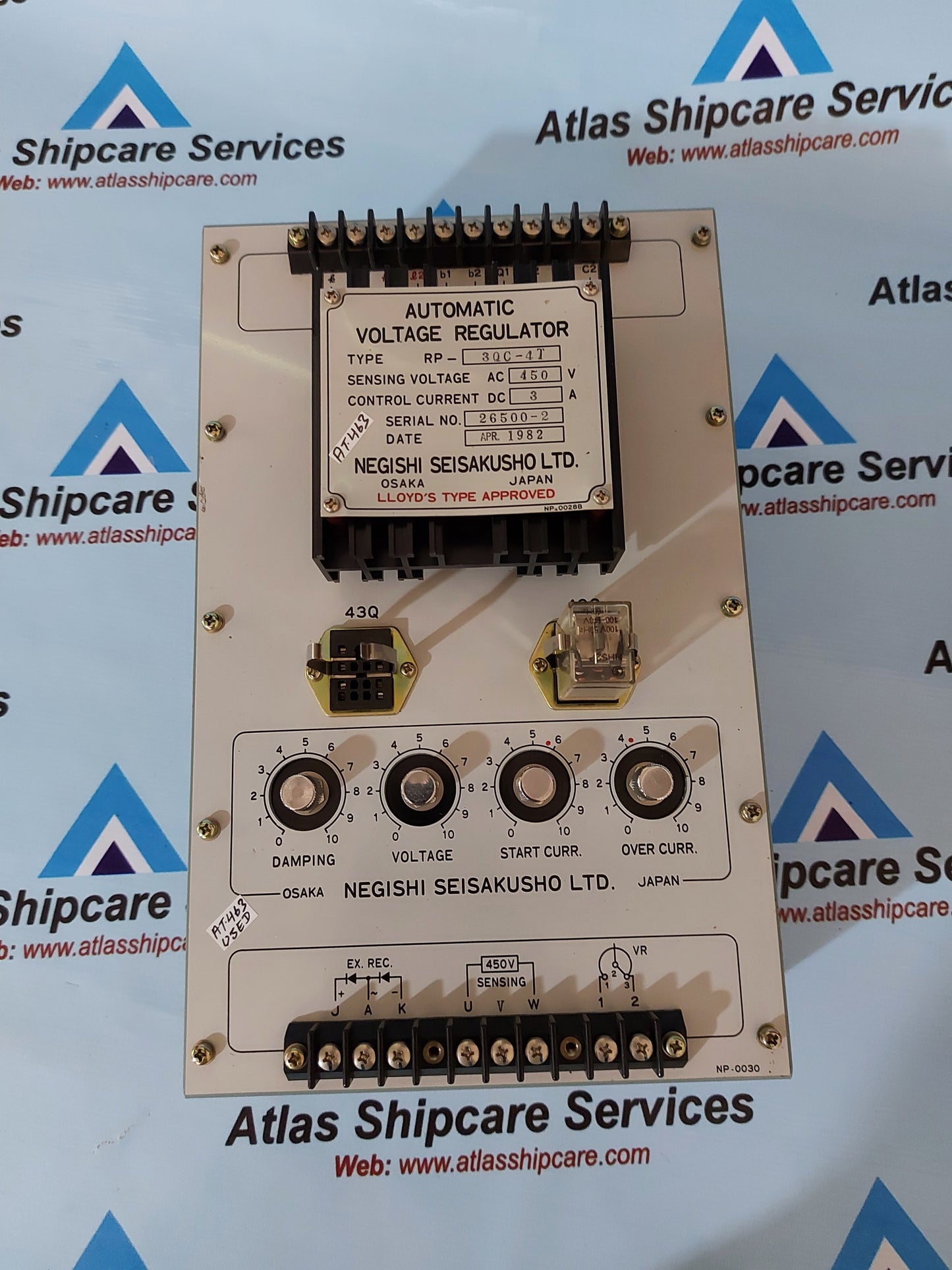 NEGISHI SEISAKUSHO RP-3QC-4T AUTOMATIC VOLTAGE REGULATOR