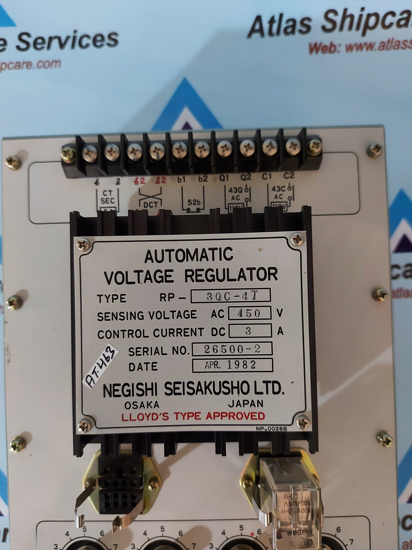 NEGISHI SEISAKUSHO RP-3QC-4T AUTOMATIC VOLTAGE REGULATOR