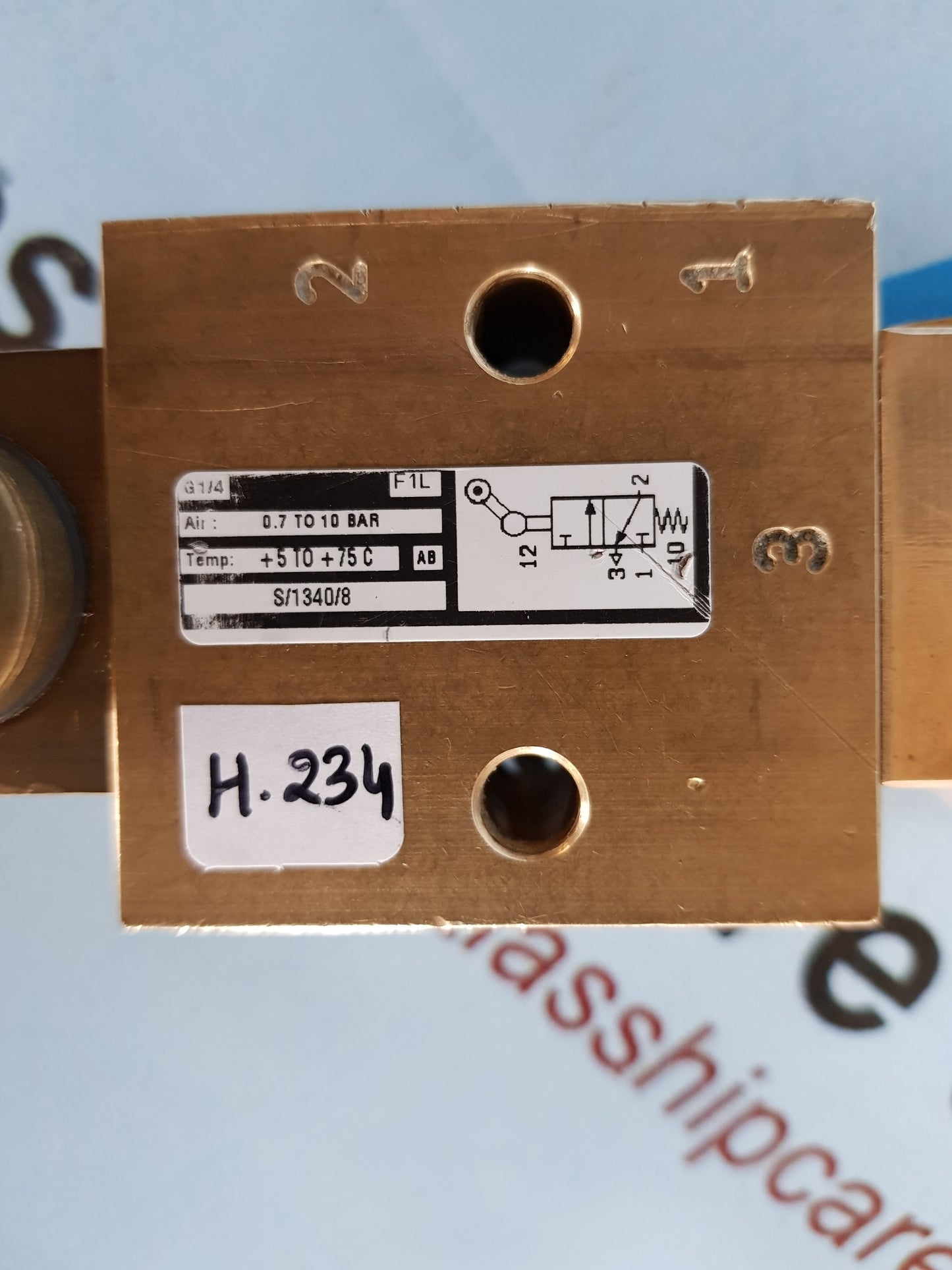 NORGREN S/1340/8 HEAVY DUTY ROLLER VALVE H234