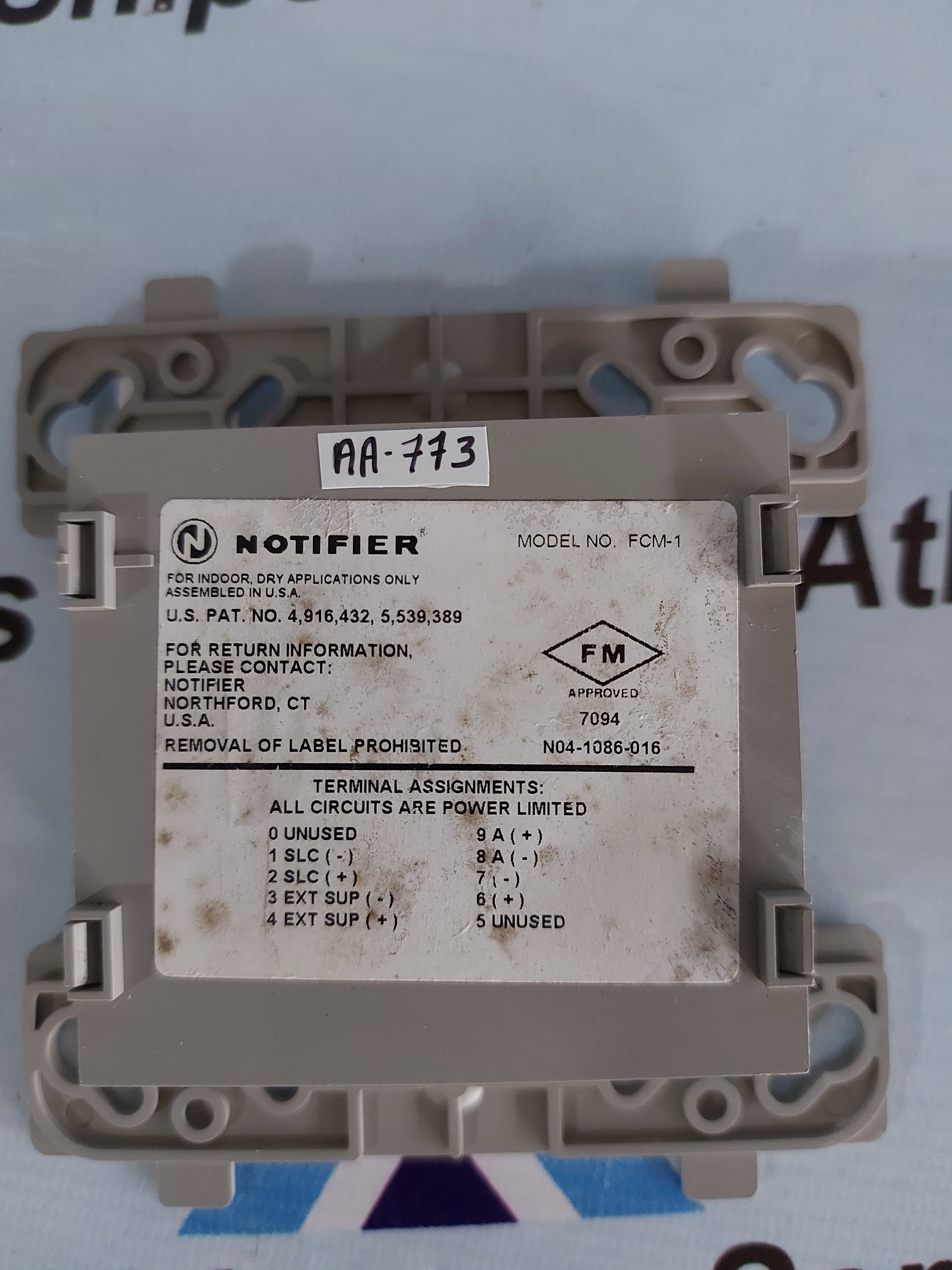 Notifier Control Module Model Number NOTIFIER FCM-1 CONTROL MODULE – Atlas Shipcare Services