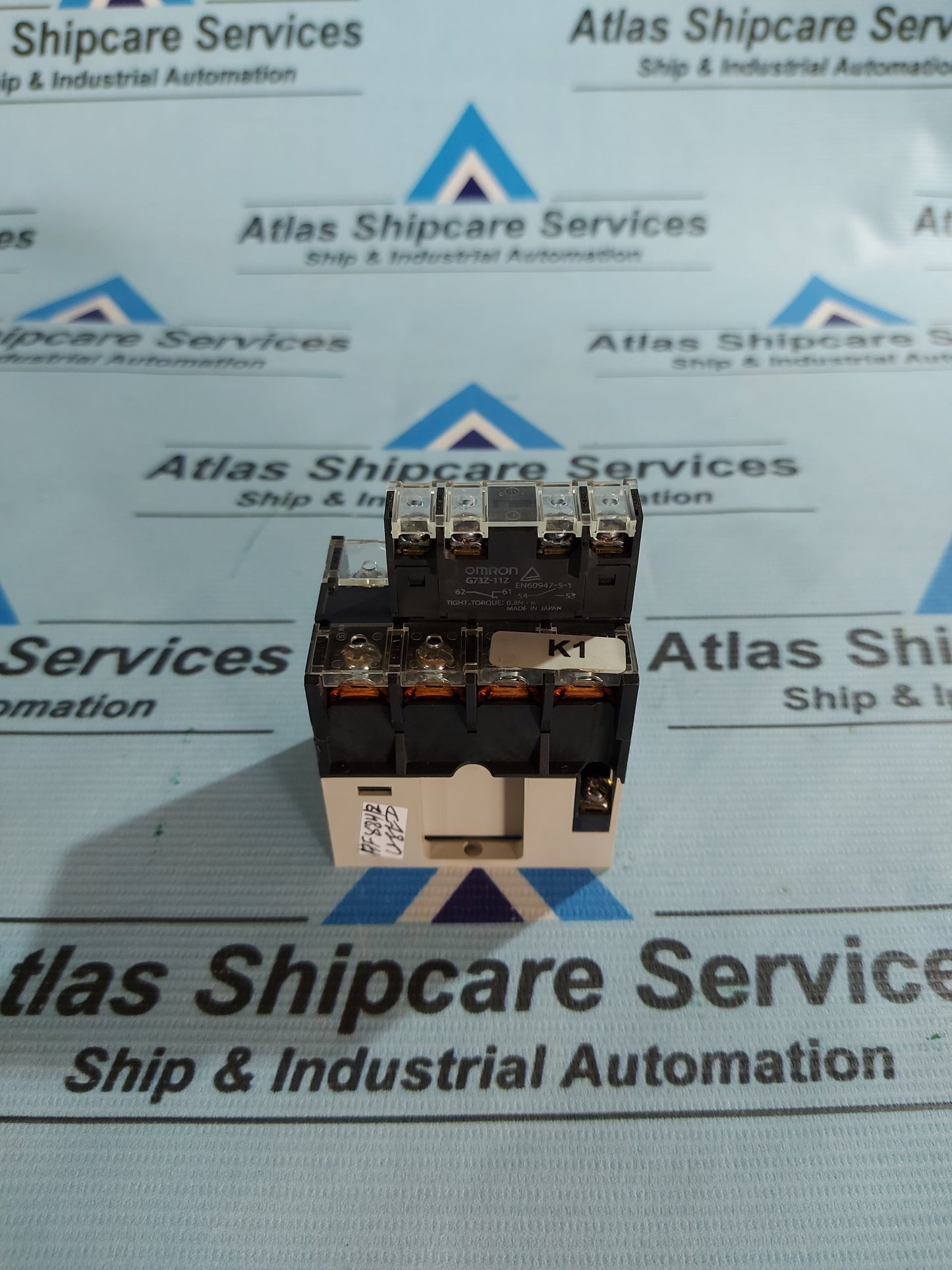 OMRON G7Z-4A + G73Z-11Z POWER RELAY WITH AUXILIARY CONTACT BLOCK