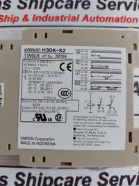 OMRON H3DK-S2 TIMER RELAY 0.1s-1200h AG600