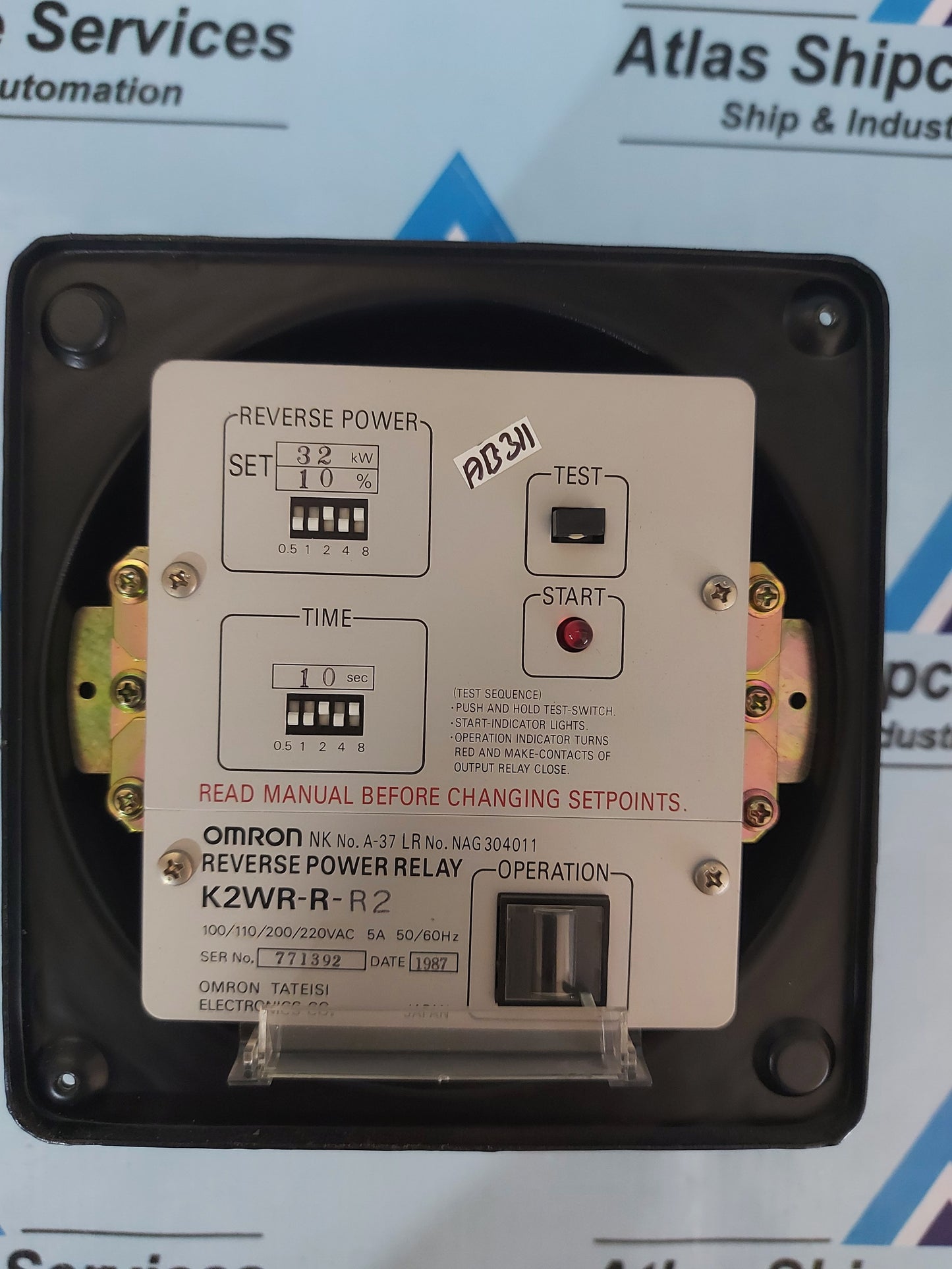 OMRON K2WR-R-R2 REVERSE POWER RELAY