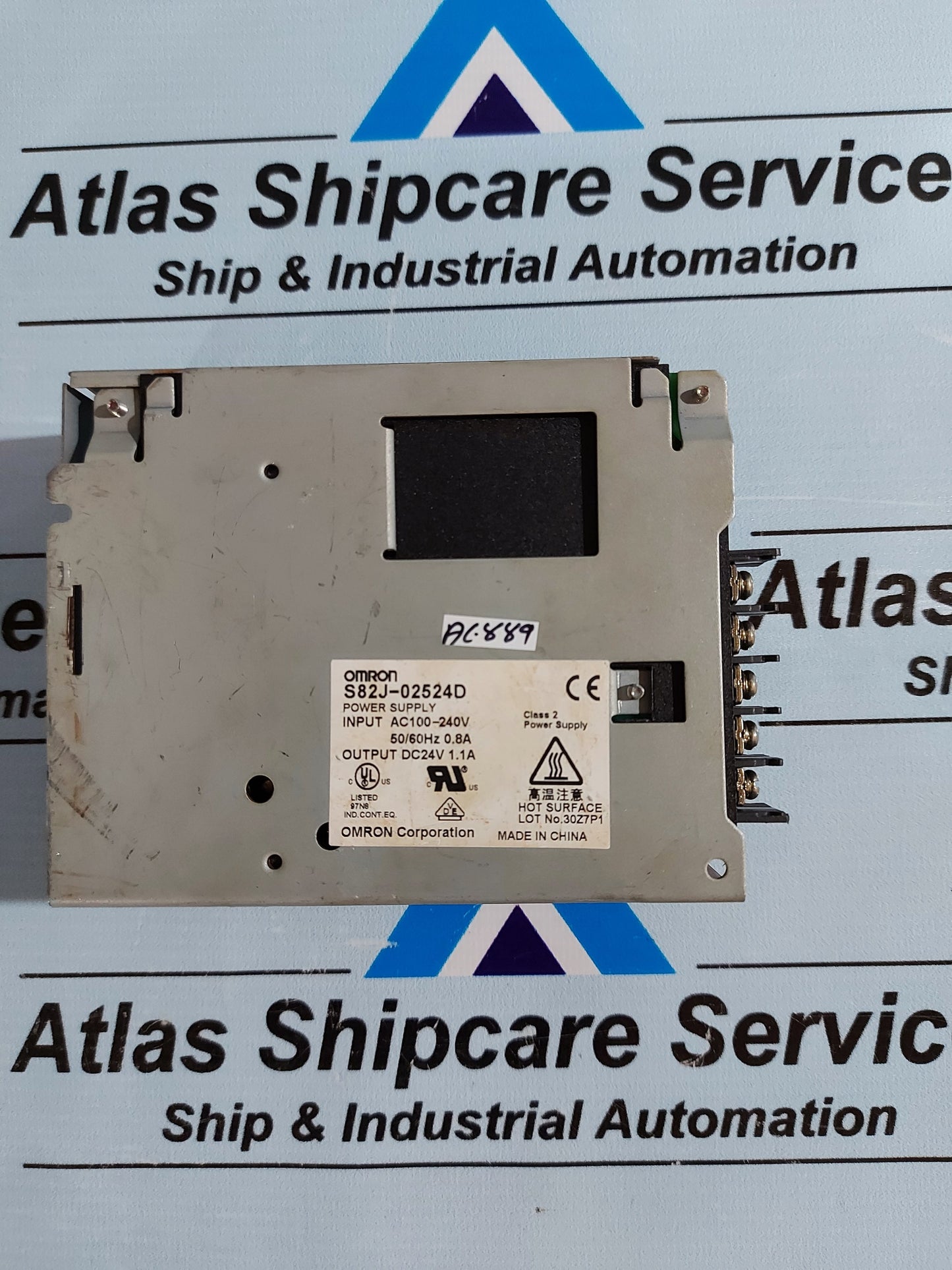 OMRON S82J-02524D POWER SUPPLY DC24V 1.1A