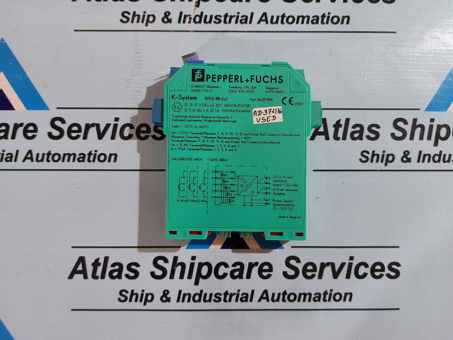 PEPPERL + FUCHS KFD2-RR-Ex1 TRANSFORMER ISOLATED RESISTANCE REPEATER