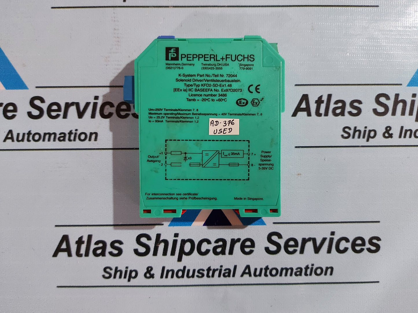 PEPPERL + FUCHS KFD2-SD-Ex1.48 SOLENOID DRIVER