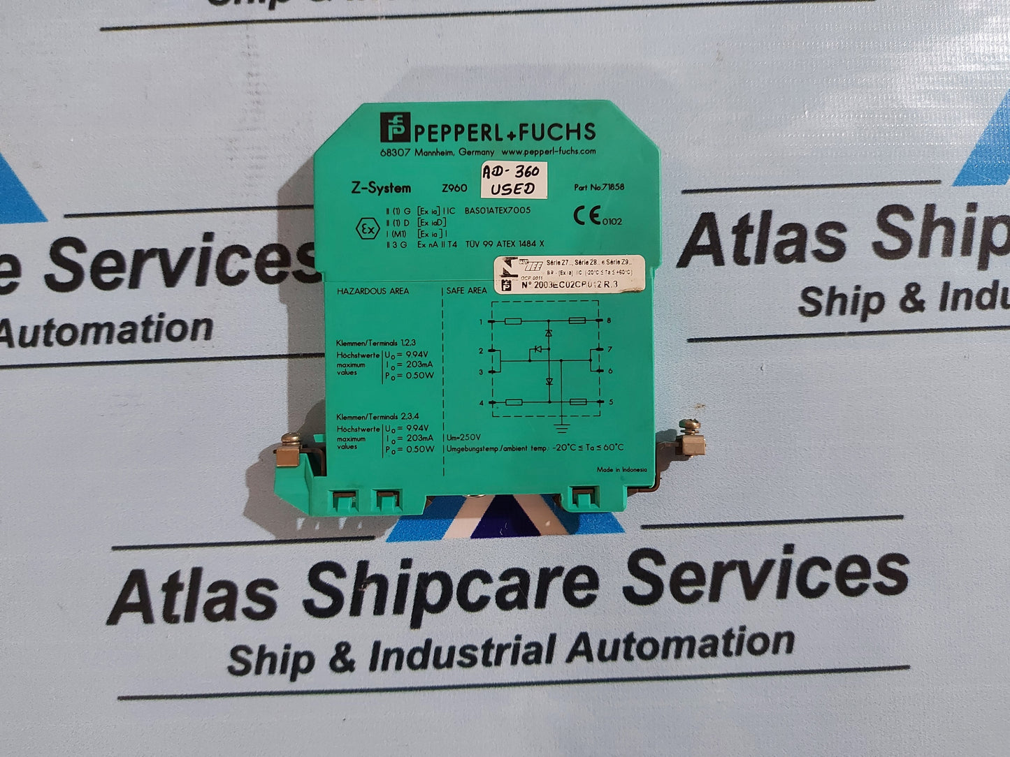 PEPPERL + FUCHS Z960 ZENER BARRIER