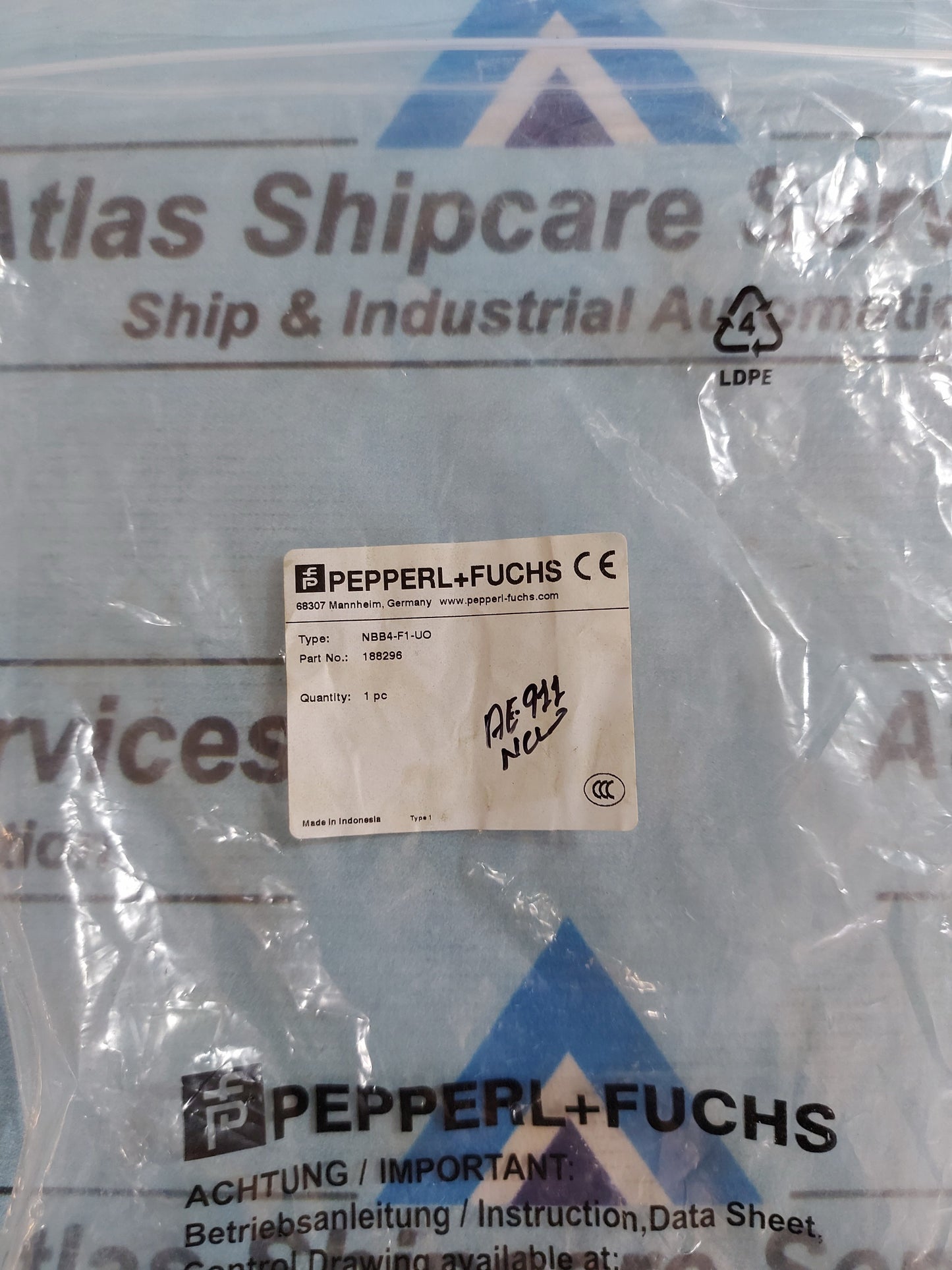 PEPPERL+FUCHS NBB4-F1-UO INDUCTIVE SENSOR