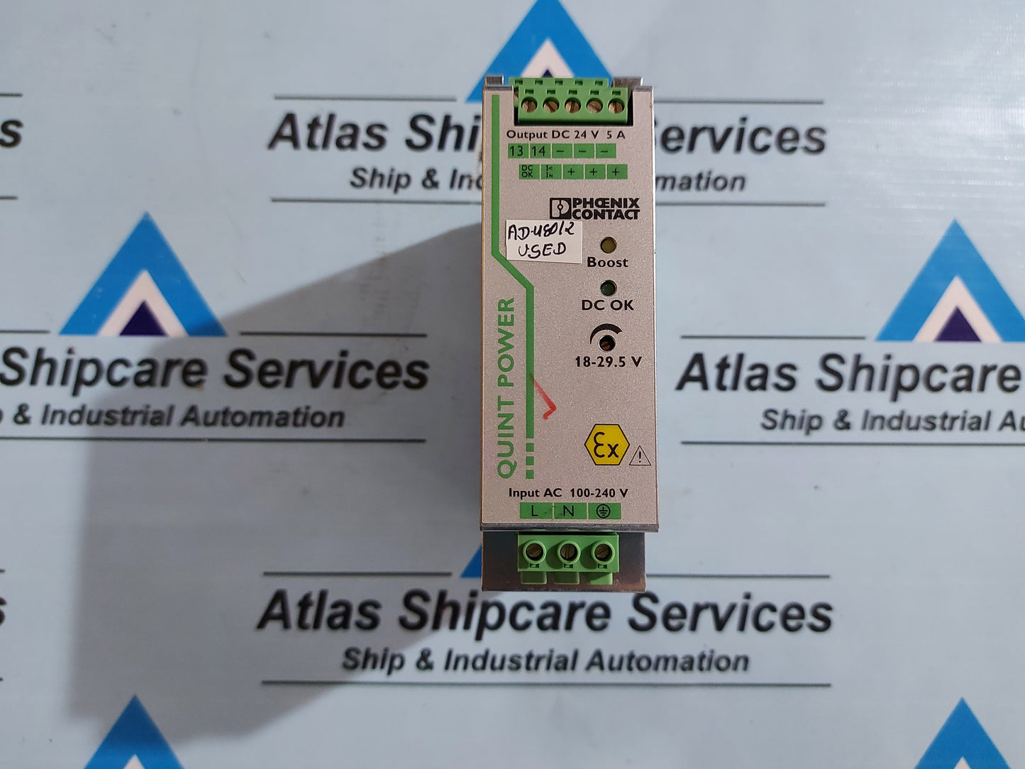 PHOENIX CONTACT QUINT-PS/1AC/24DC/5/CO SWITCH MODE DIN RAIL POWER SUPPLY