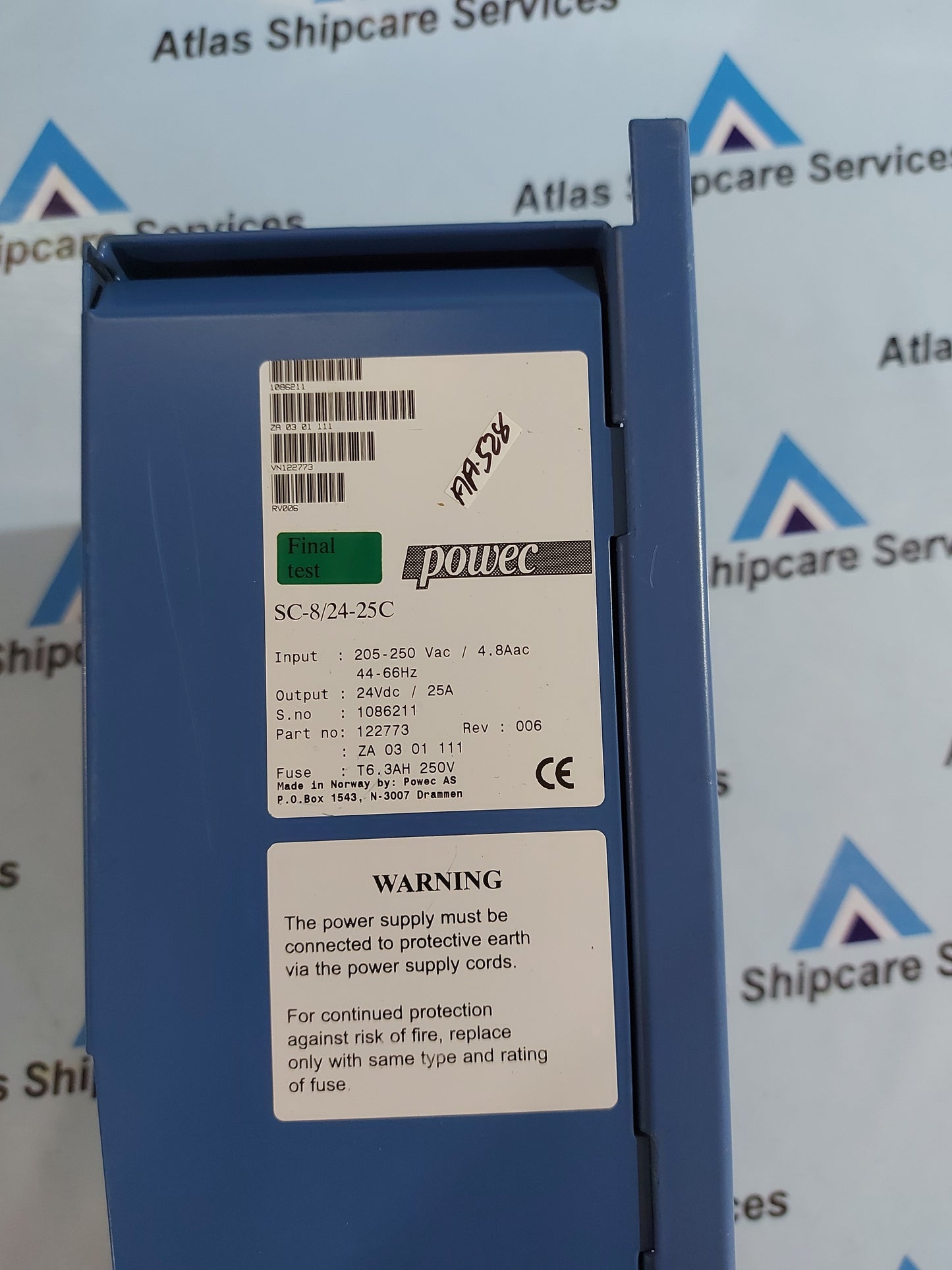 POWEC SC-8/24-25C SWITCH MODE POWER SUPPLY