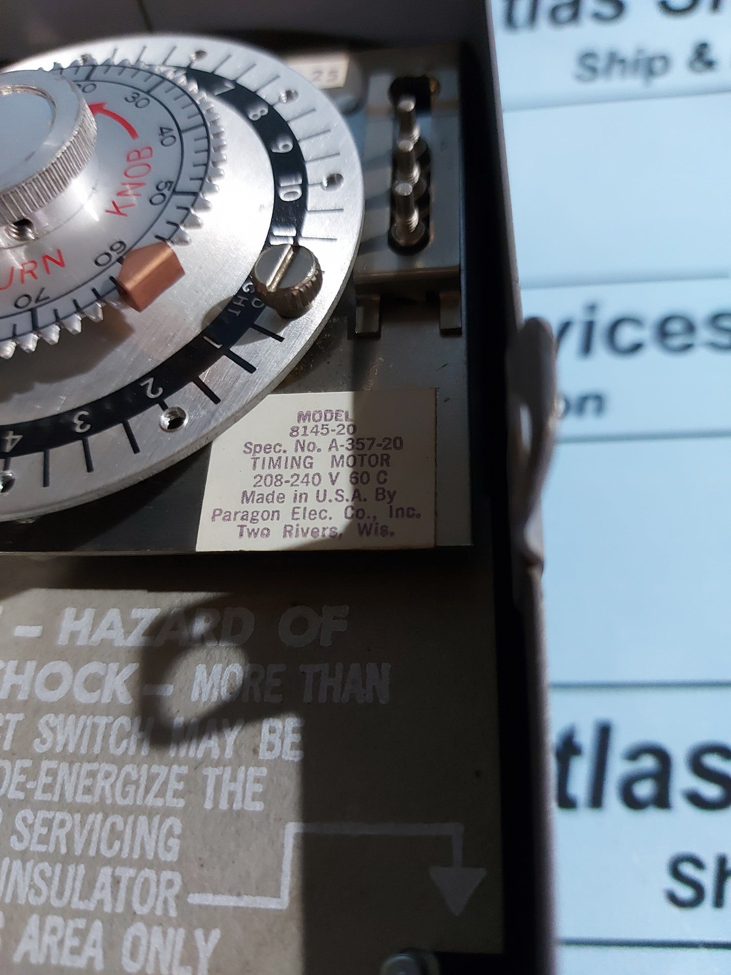 PRAGON 8145-20 D-FROST-O-MATIC TIME CONTROL