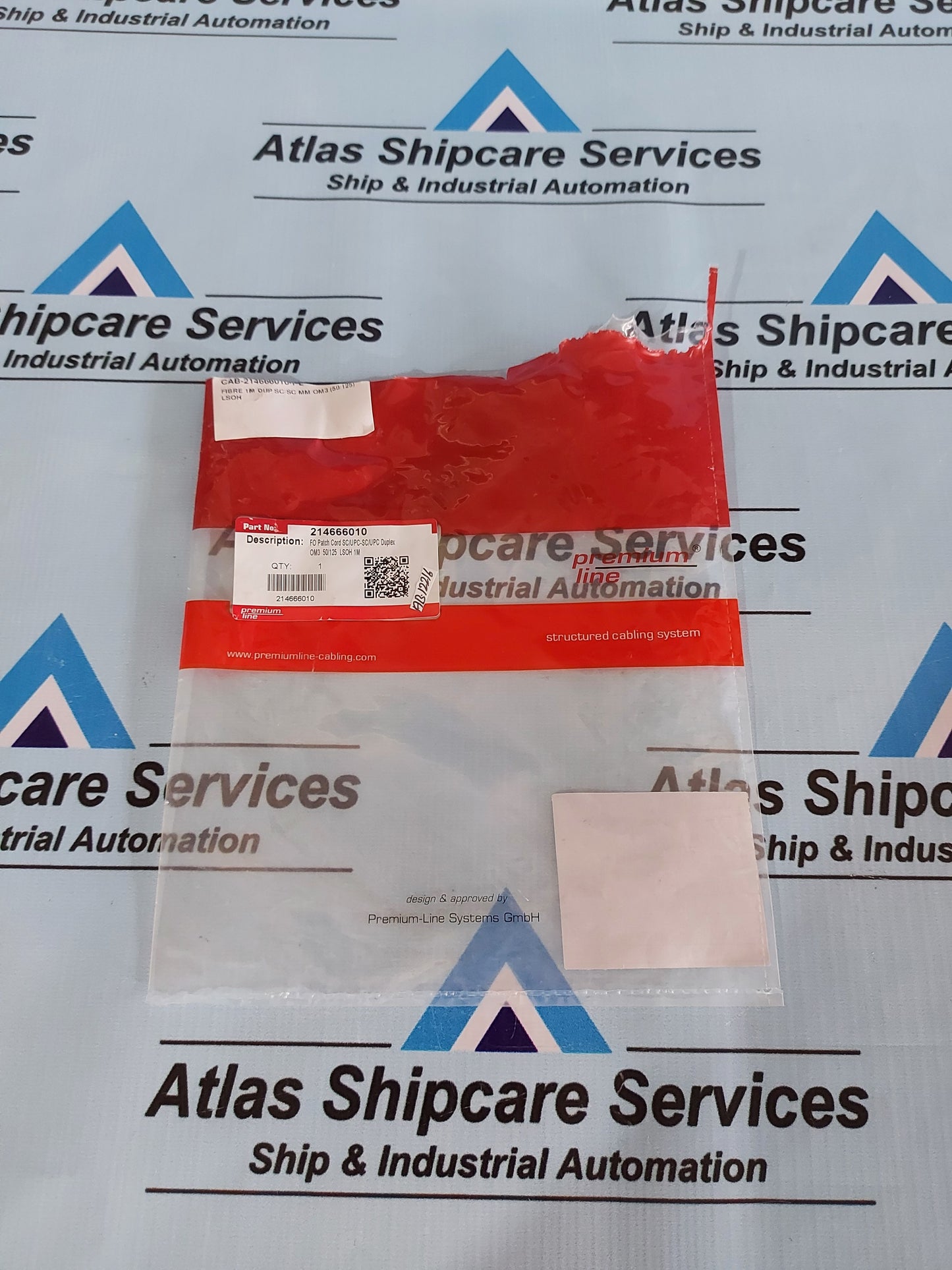 PREMIUMLINE-CABLING FO PATCH CARD SC/UPC-SC/UPC DUPLEX OM3 50/125 LSOH 1M