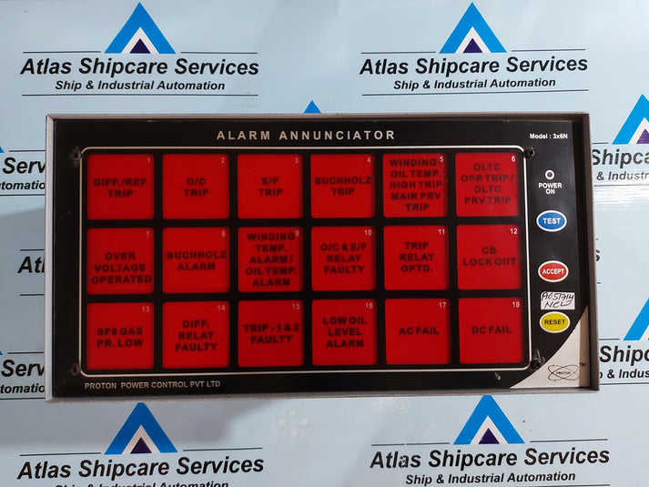 PROTON POWER CONTROL 3x6N ALARM ANNUNCIATOR – Atlas Shipcare Services