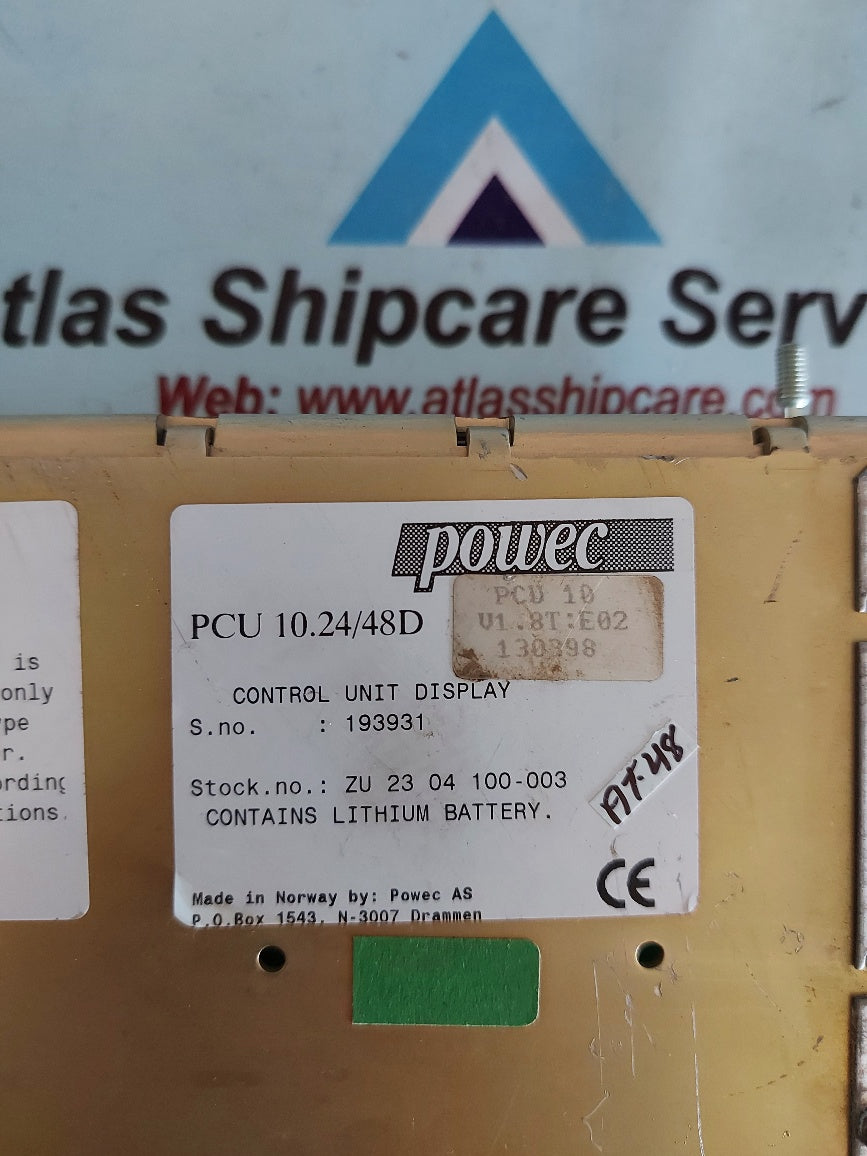 Powec PCU 10.24/48D Control Unit Display