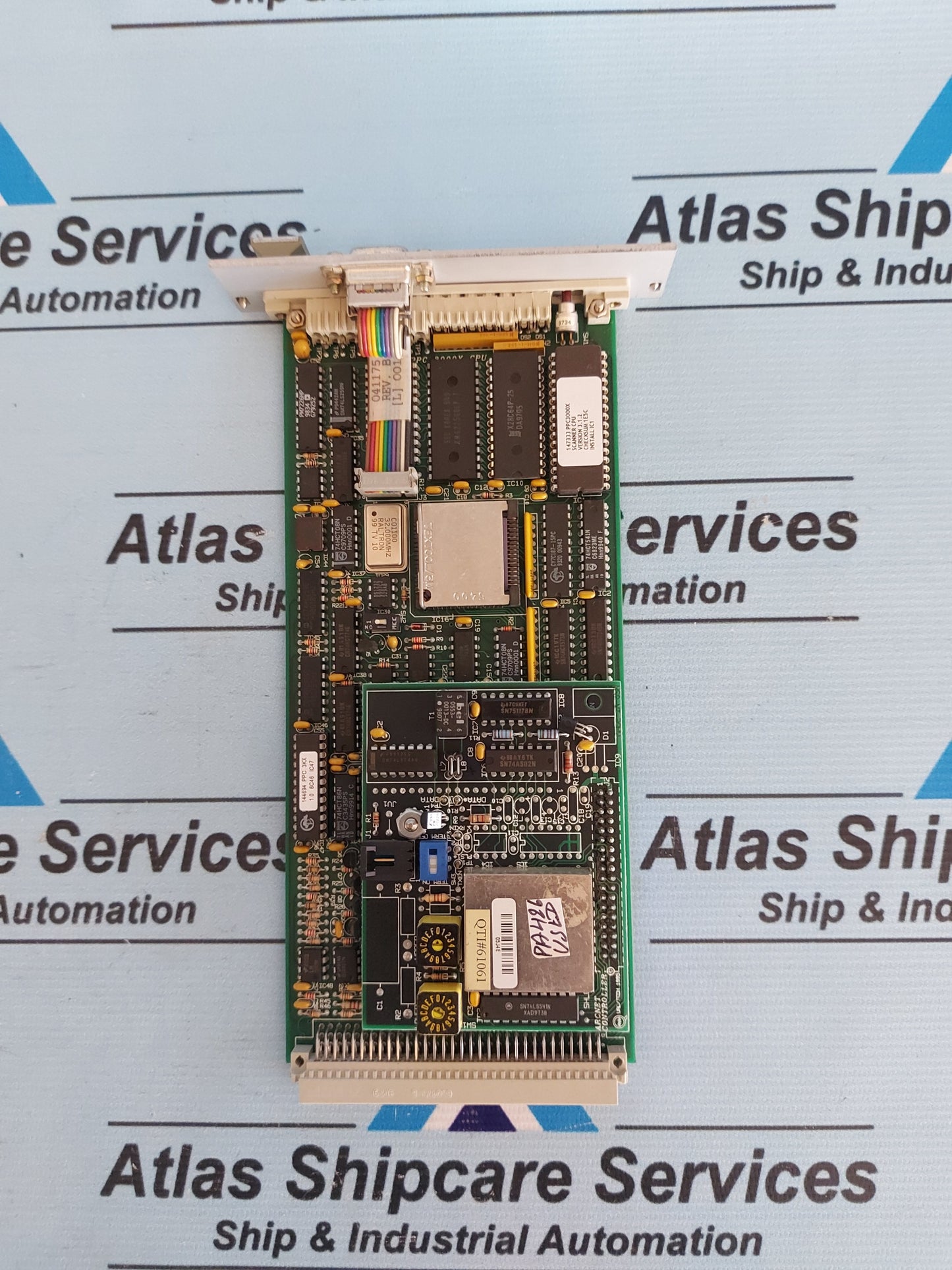 QUAD TECH-QTI 52190 PPC 3000X CPU QTI 61061 ARCNET CONTROLLER BOARD