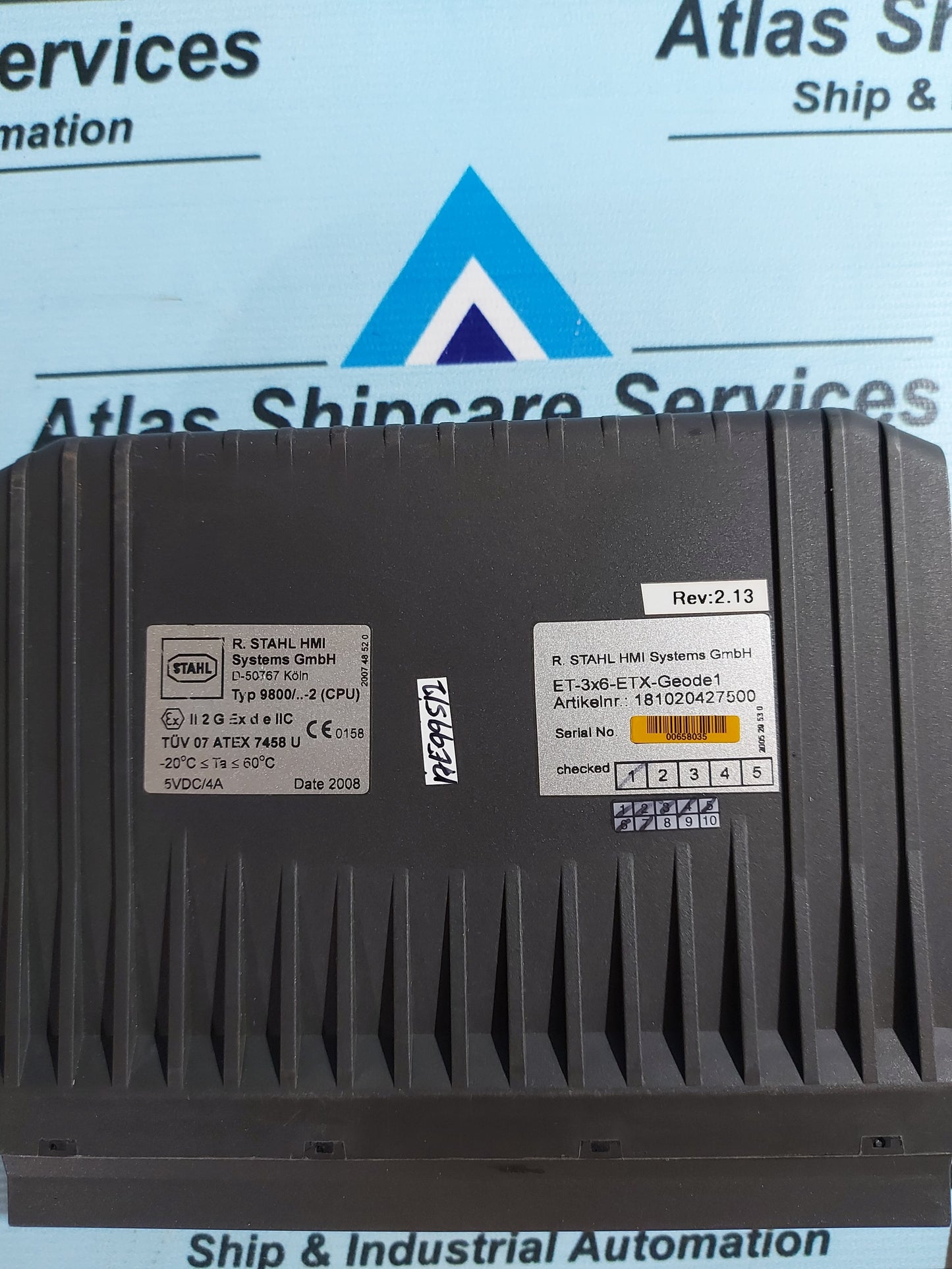 R.STAHL HMI SYSTEMS ET-3x6-GEODE1 CONTROL UNIT