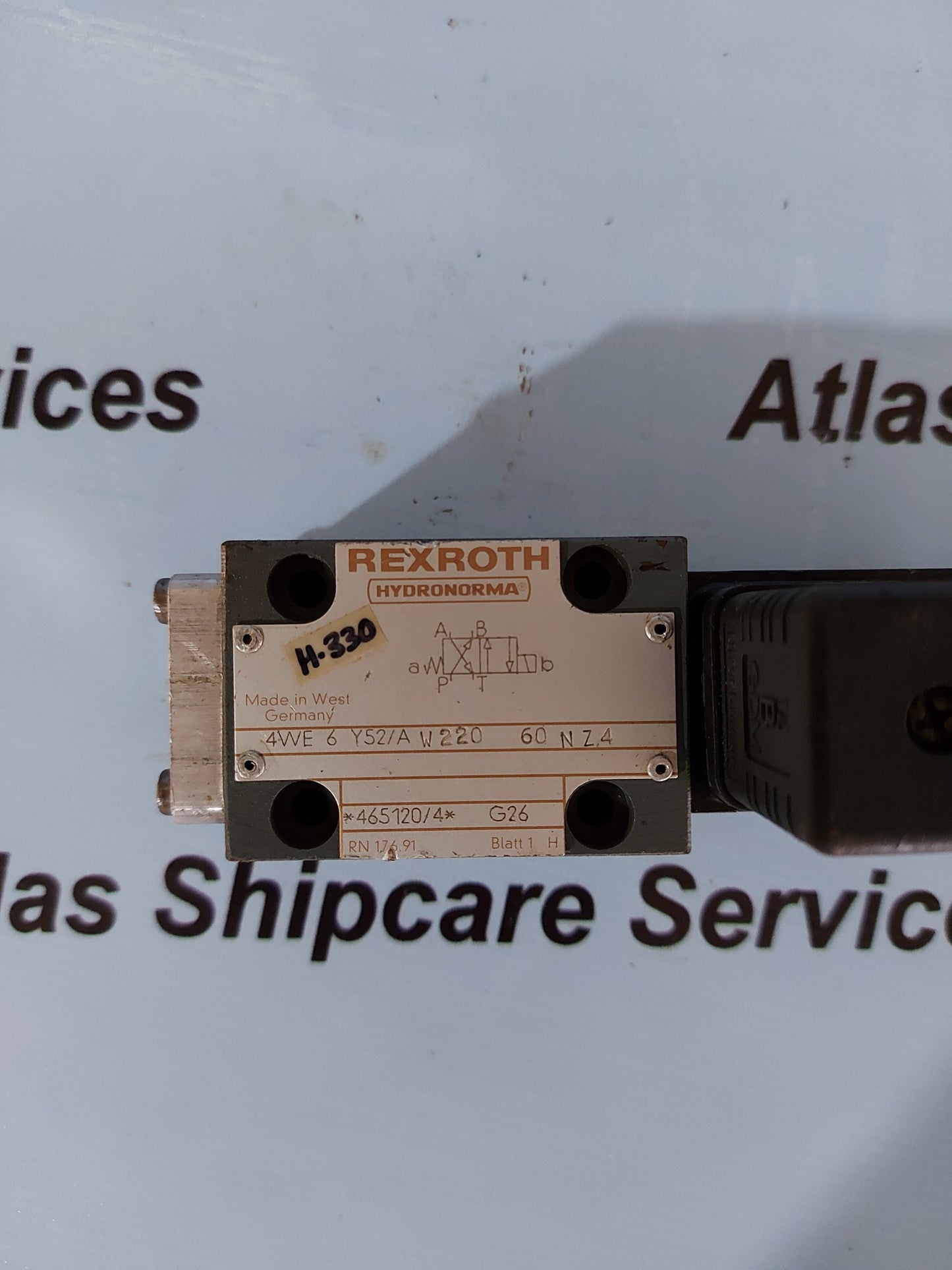 REXROTH HYDRONORMA 4WE 6 Y52/A W220 60 NZ4 DIRECTIONAL CONTROL VALVE H330