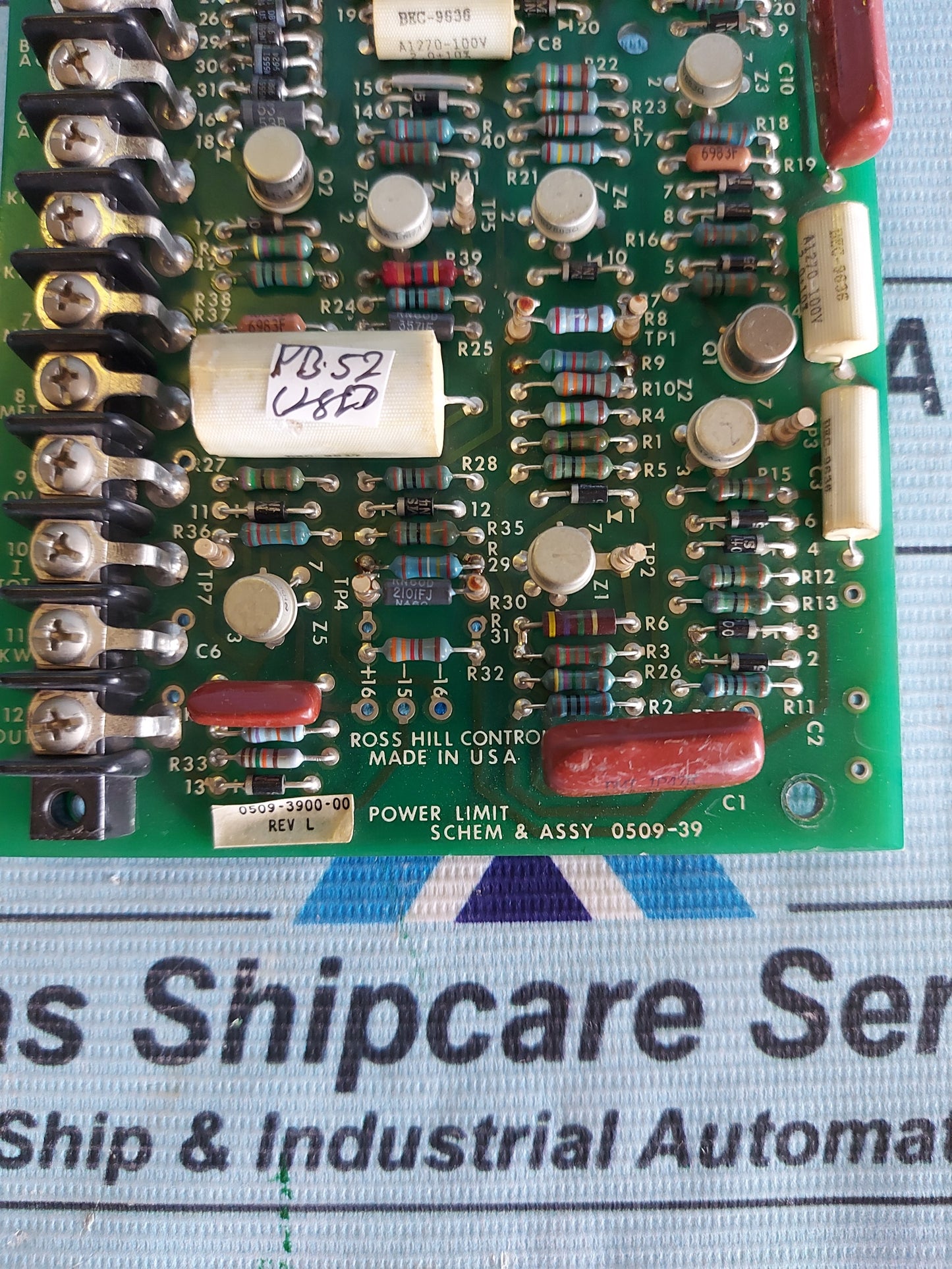 ROSS HILL CONTROLS 0509-3900-00 REV.L POWER LIMIT SCHEW PCB CIRCUIT BOARD